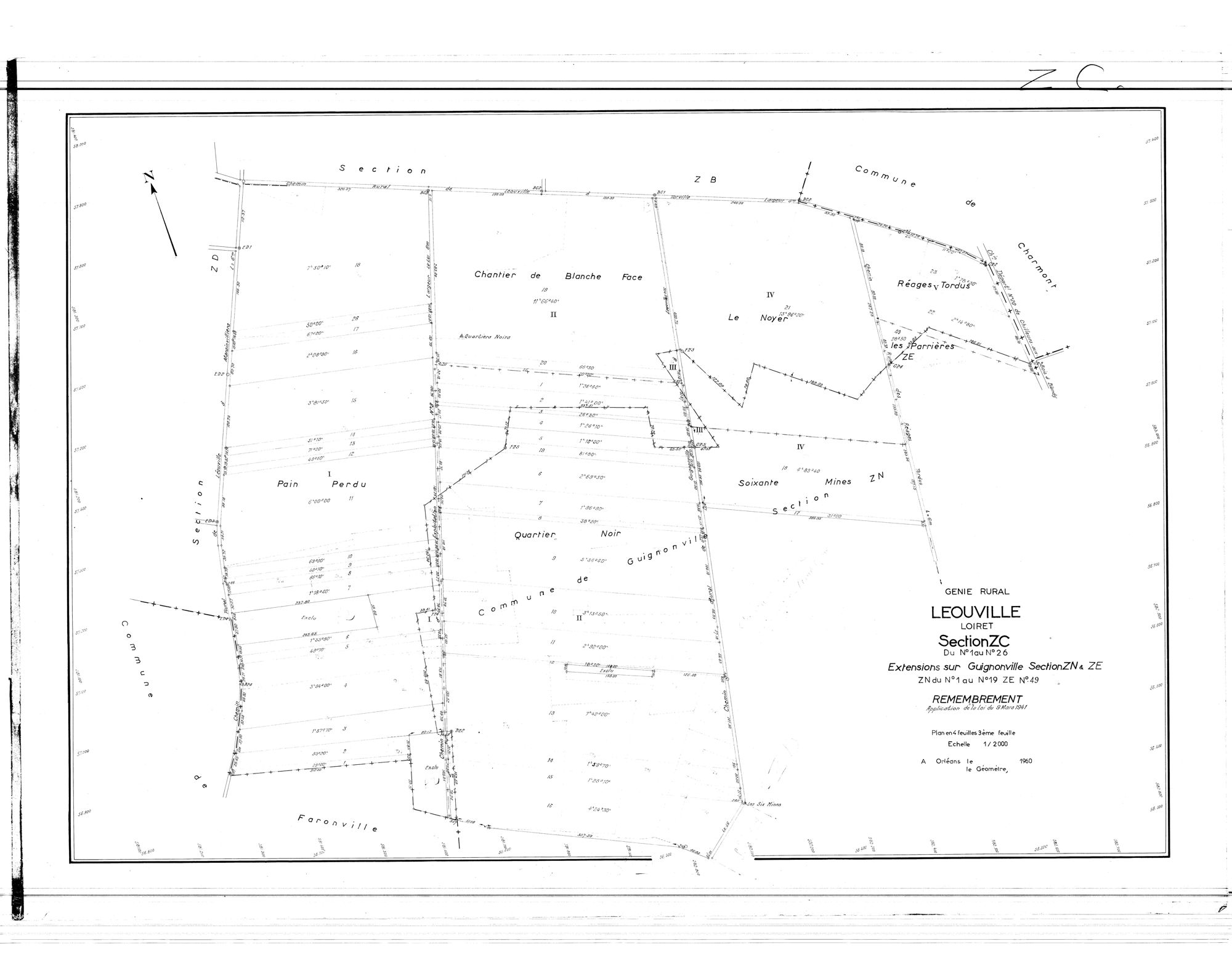 Léouville - Sections