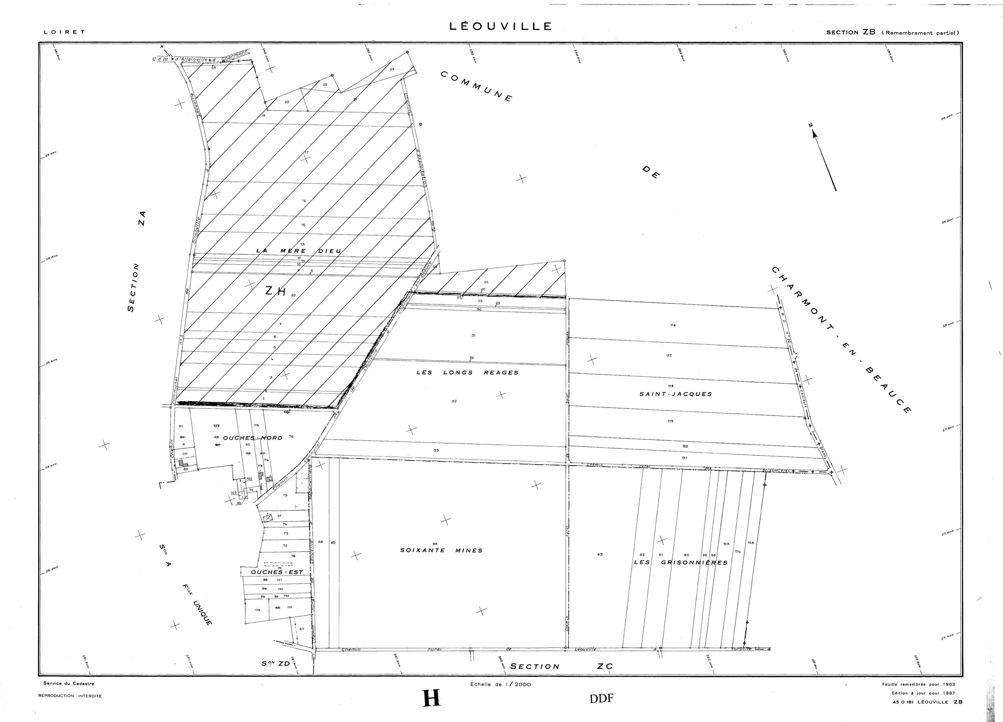 Léouville - Sections