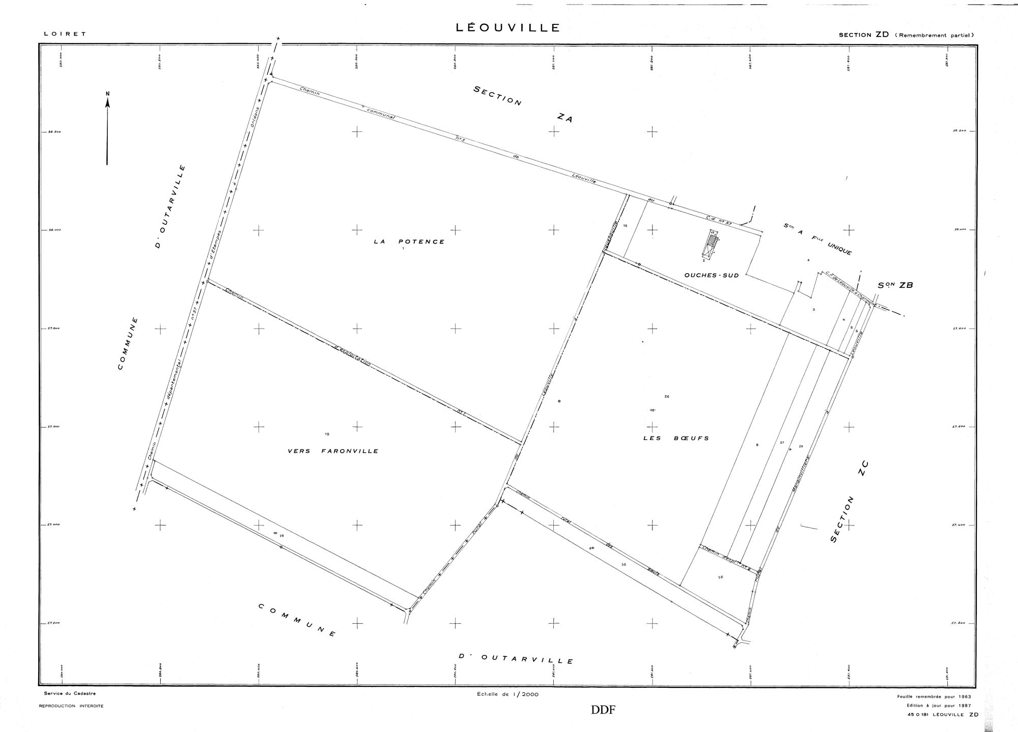 Léouville - Sections