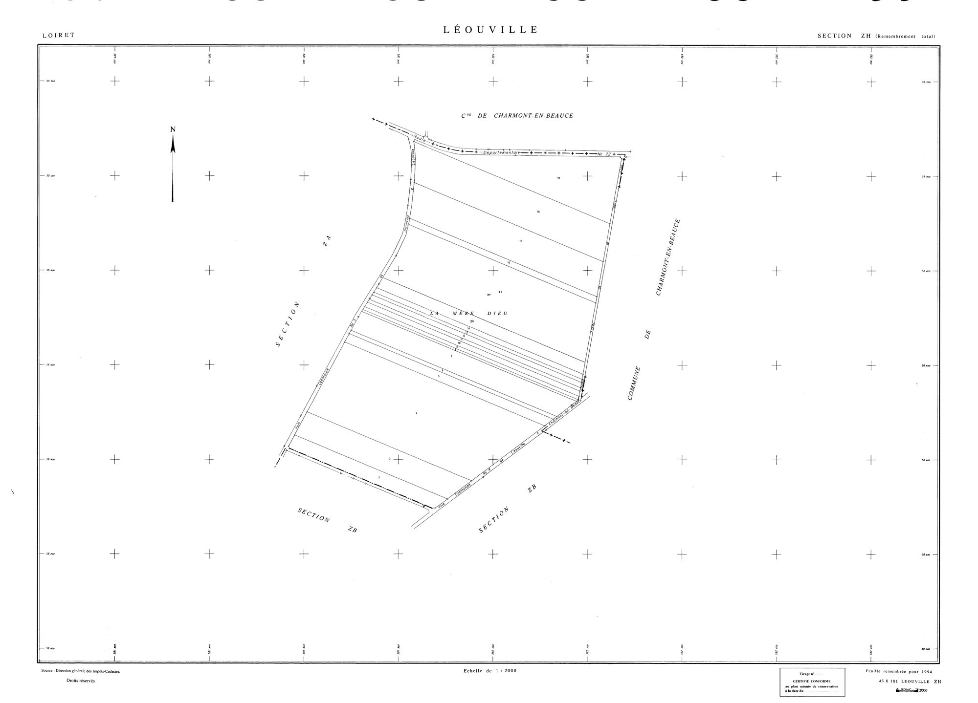 Léouville - Sections