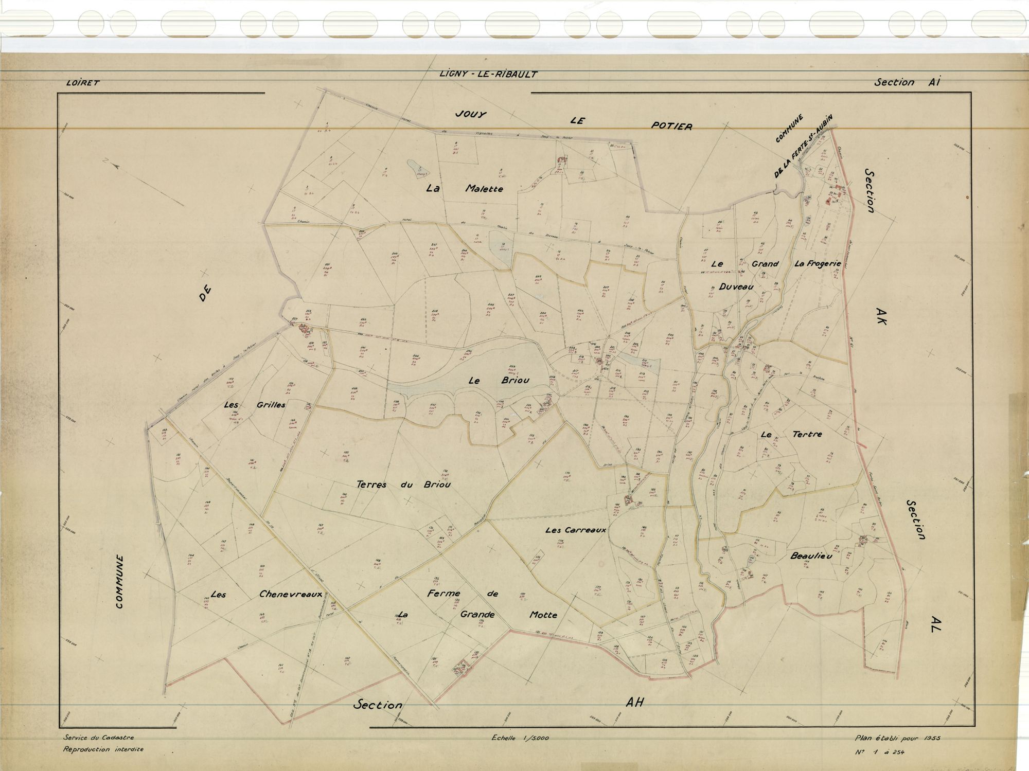 Ligny-Le-Ribault - Sections