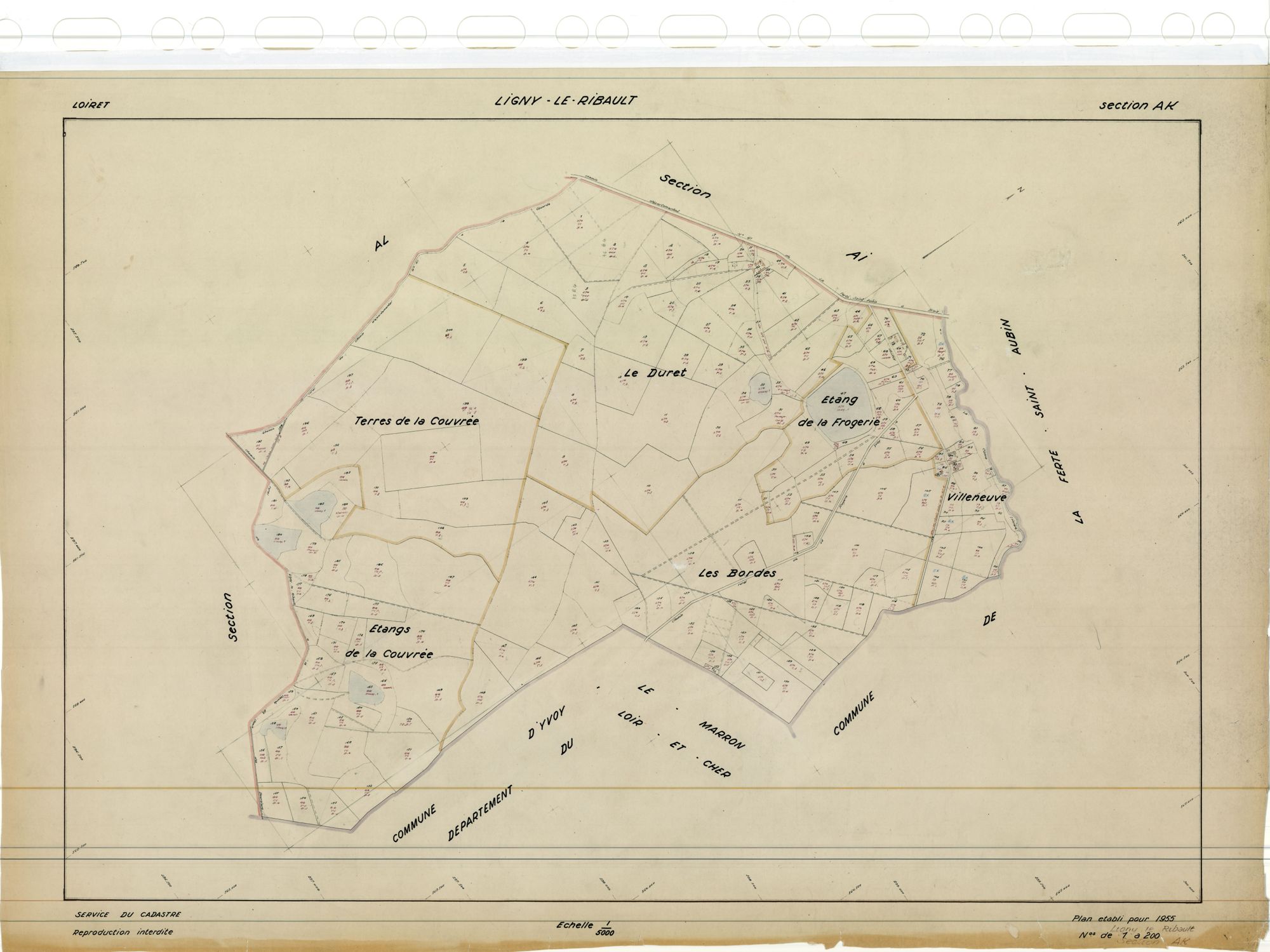 Ligny-Le-Ribault - Sections