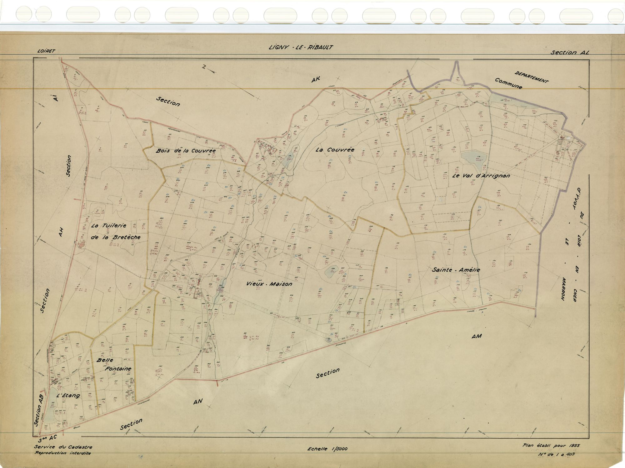 Ligny-Le-Ribault - Sections