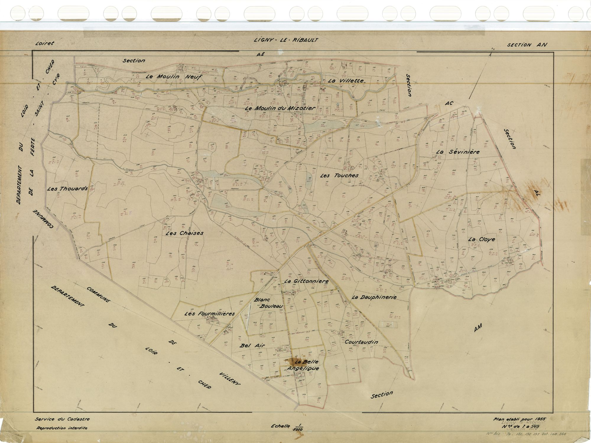 Ligny-Le-Ribault - Sections