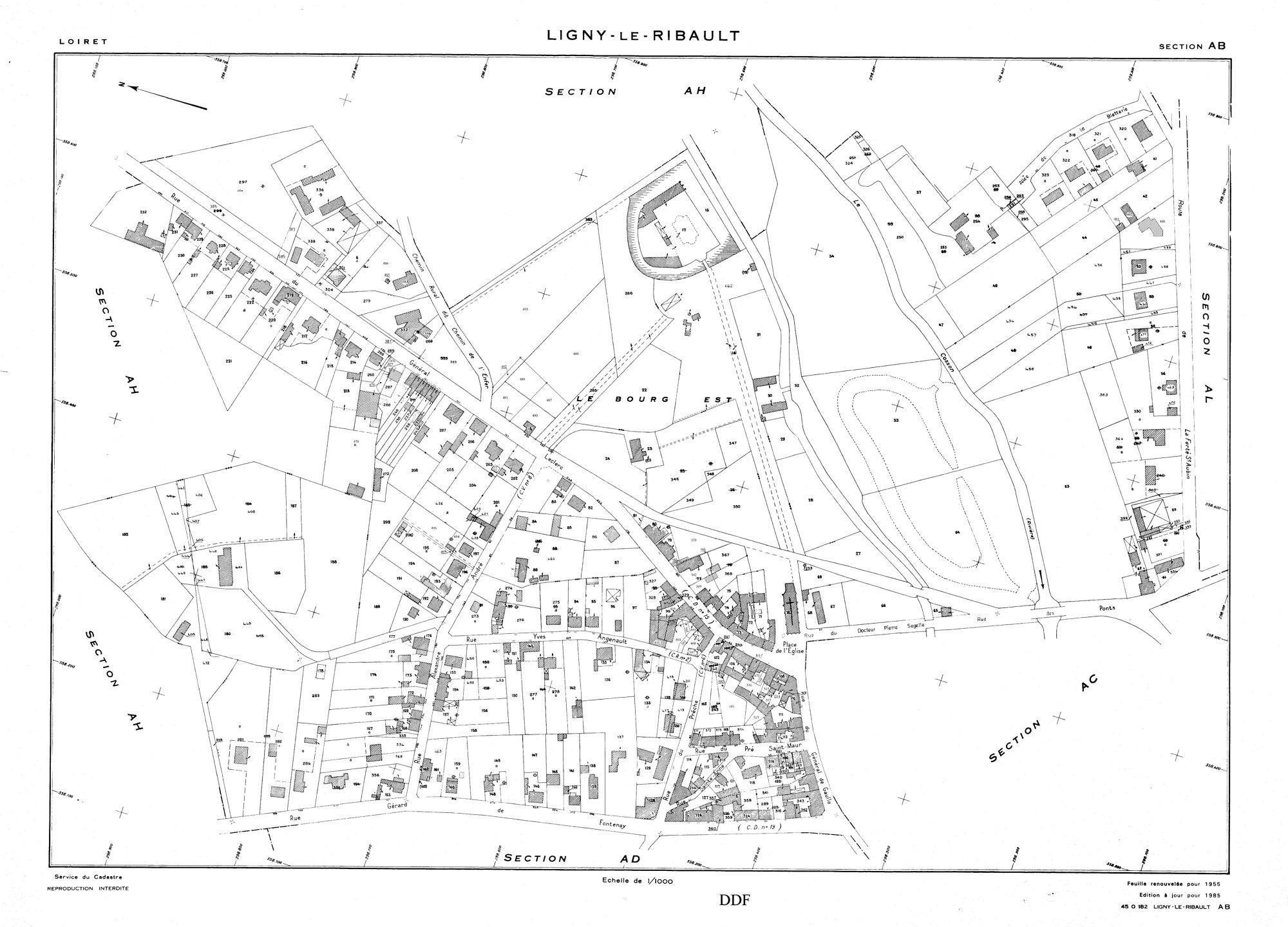 Ligny-Le-Ribault - Sections