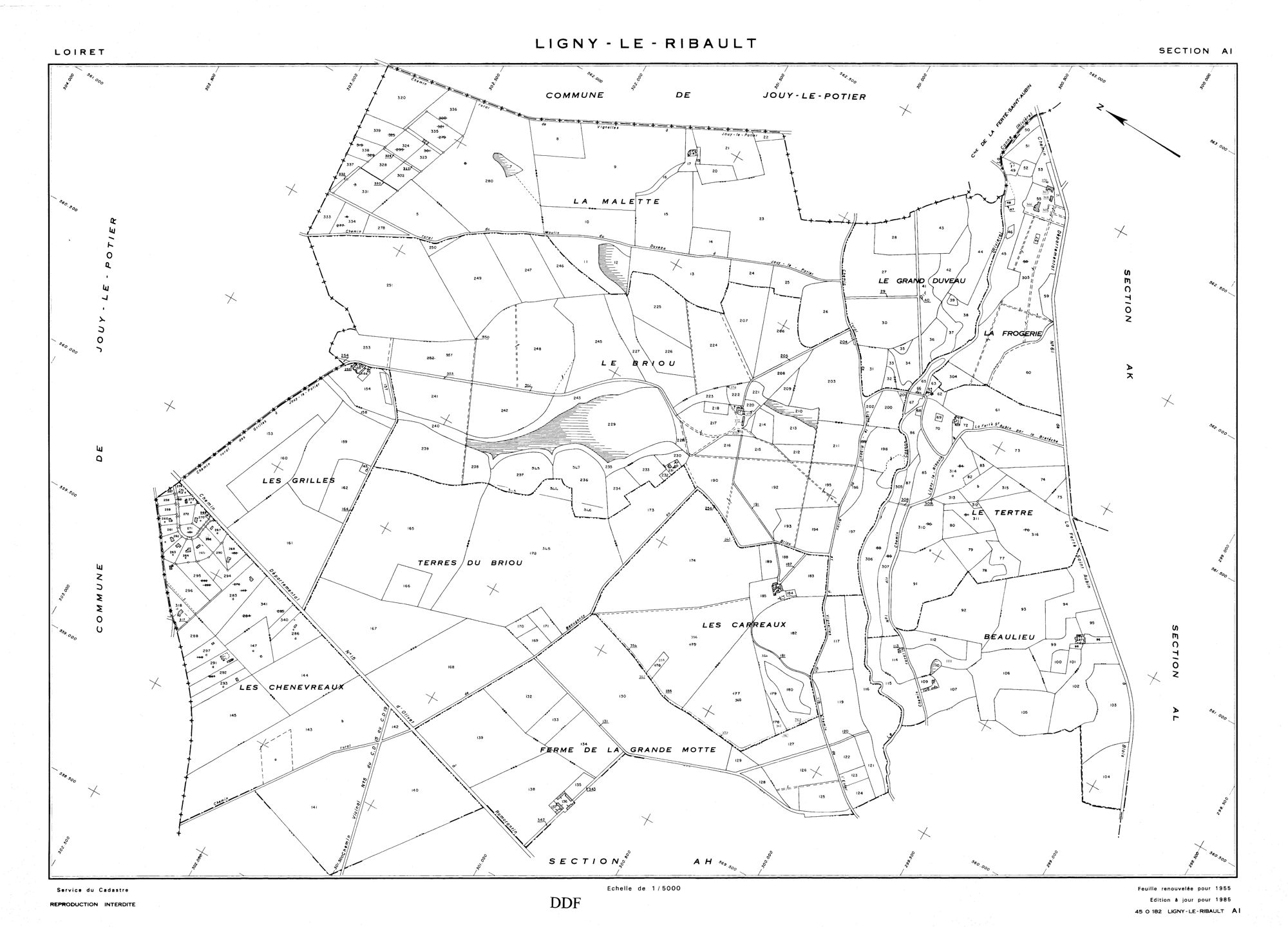 Ligny-Le-Ribault - Sections