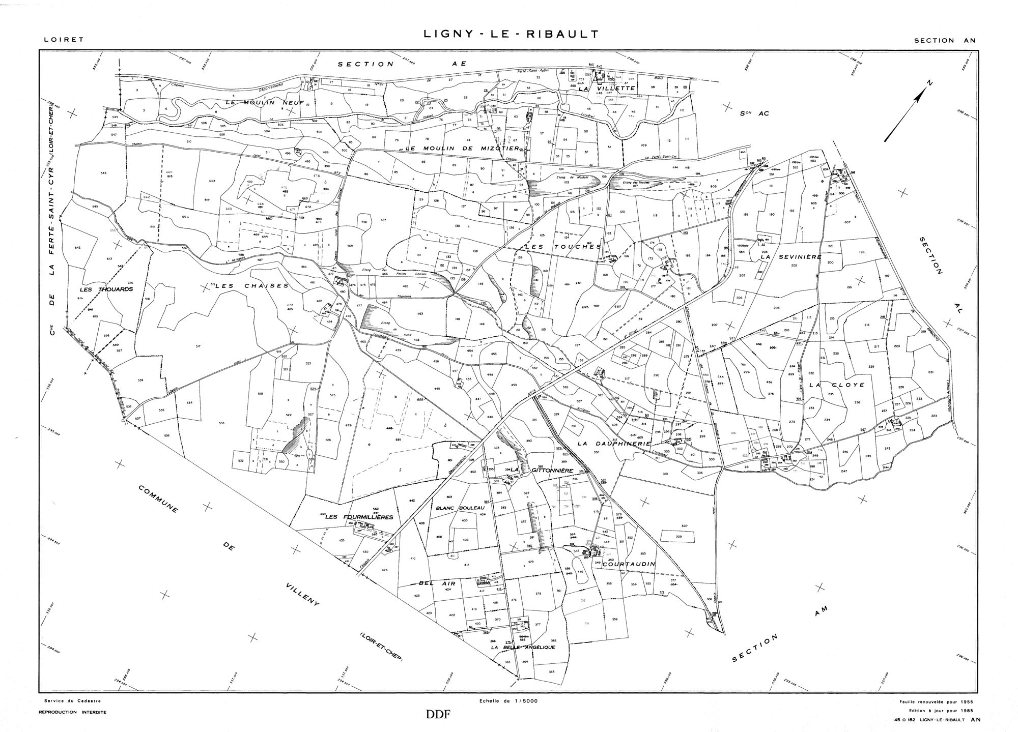 Ligny-Le-Ribault - Sections