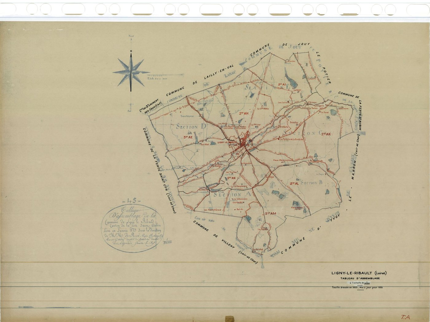 Ligny-Le-Ribault - Tableau d'assemblage