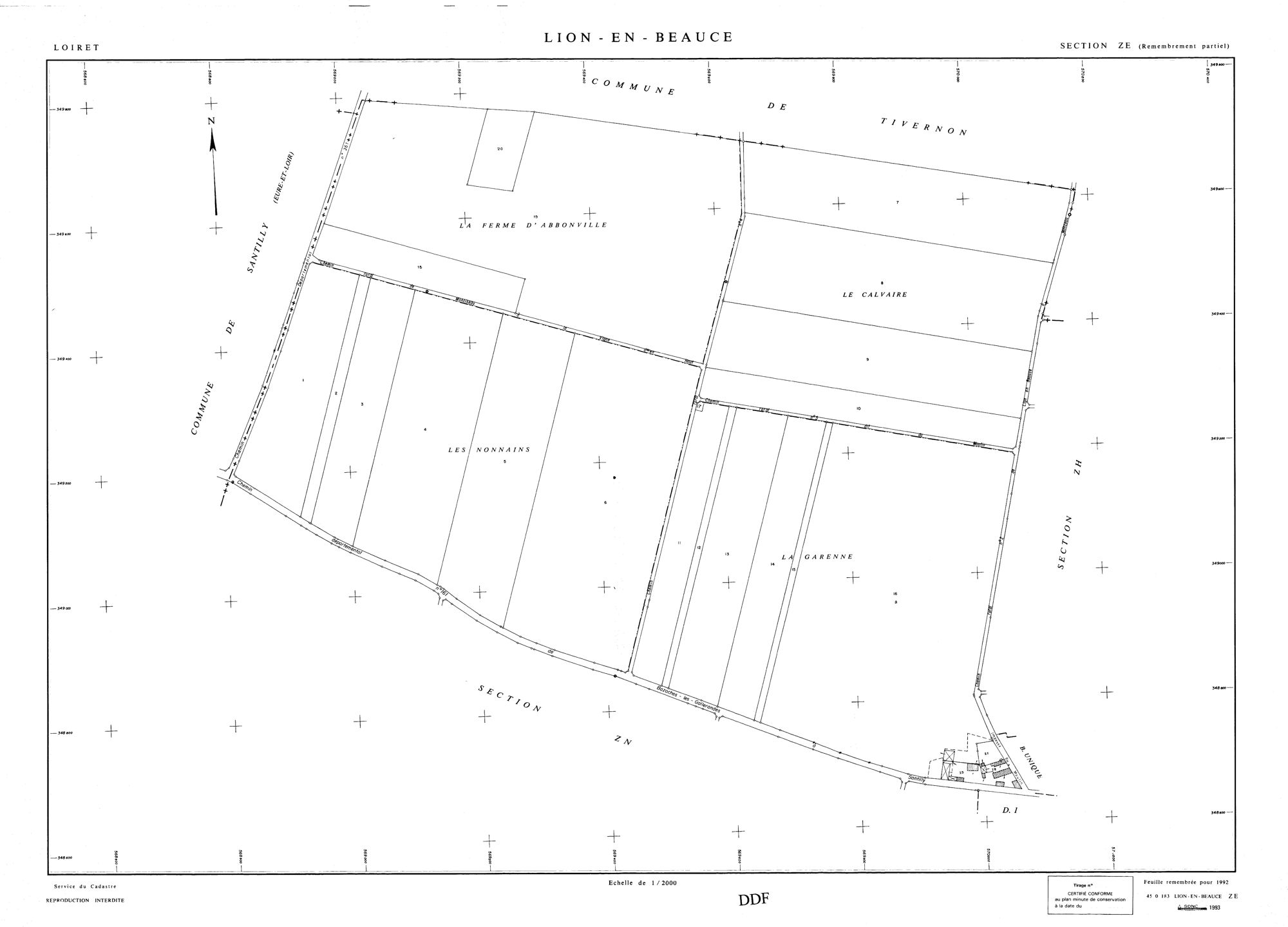 Lion-en-Beauce - Sections