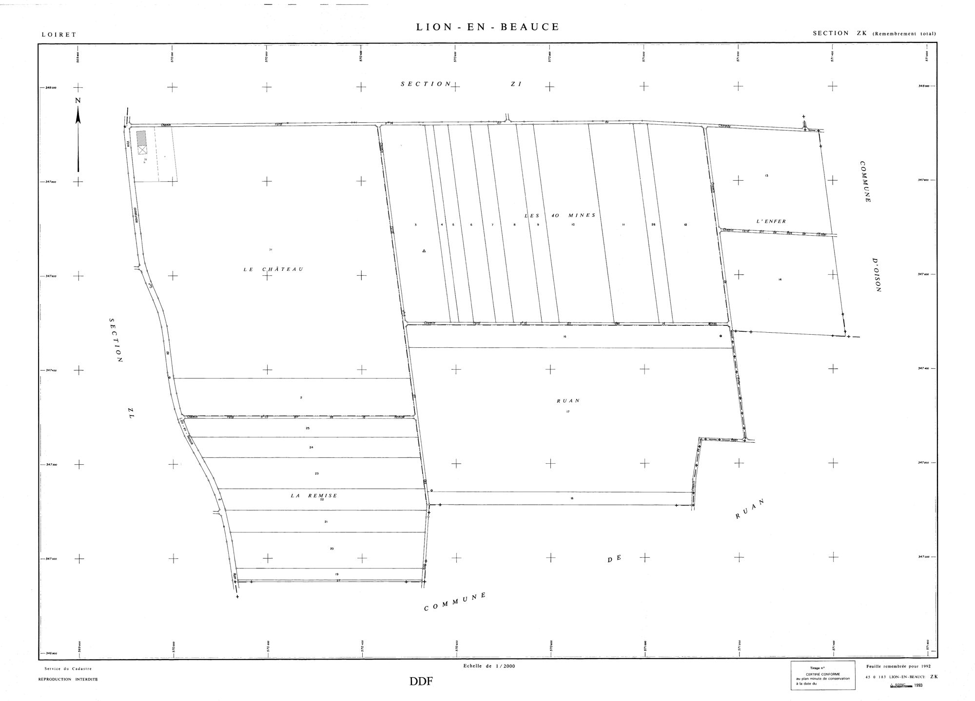 Lion-en-Beauce - Sections