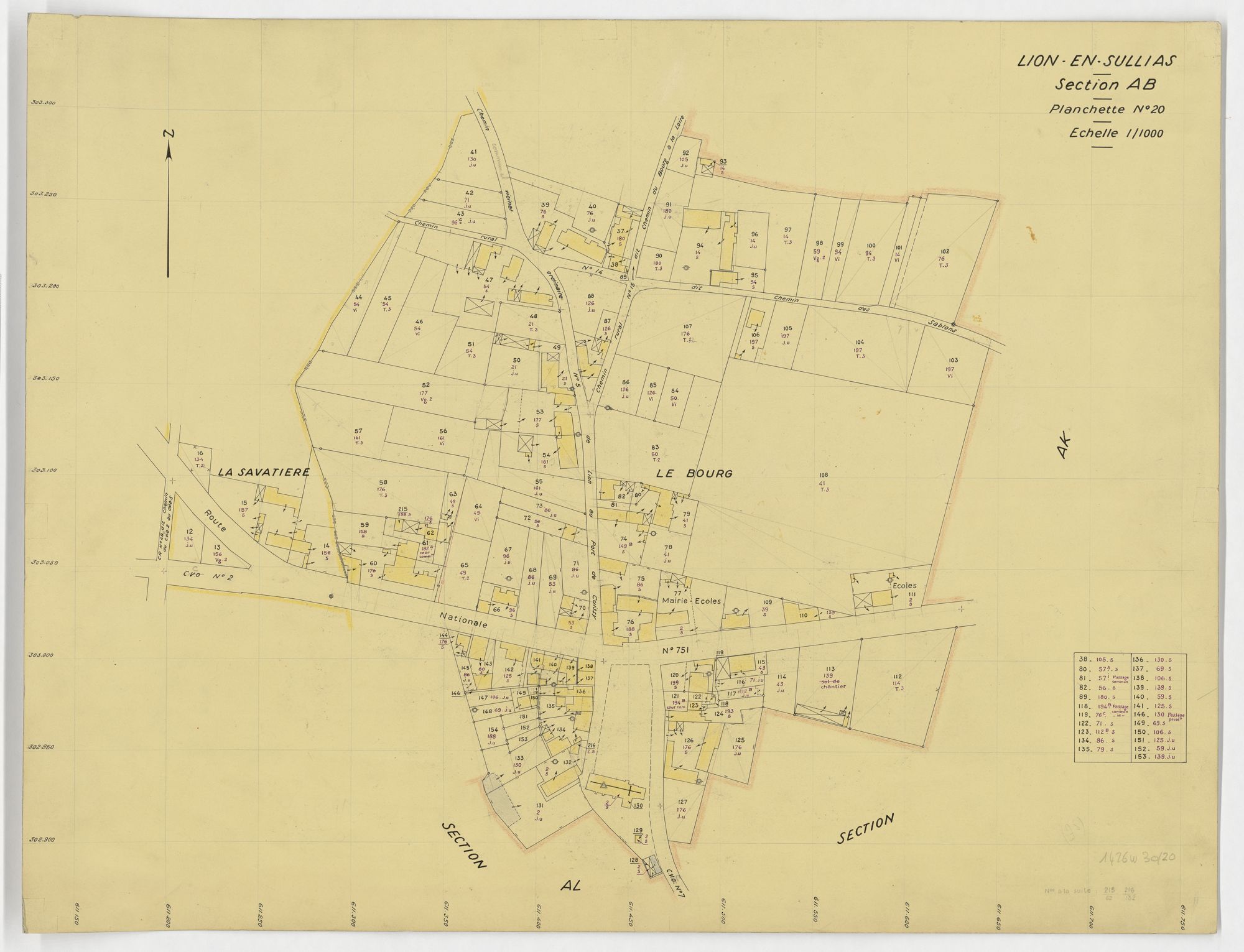 Lion-en-Sullias - Sections