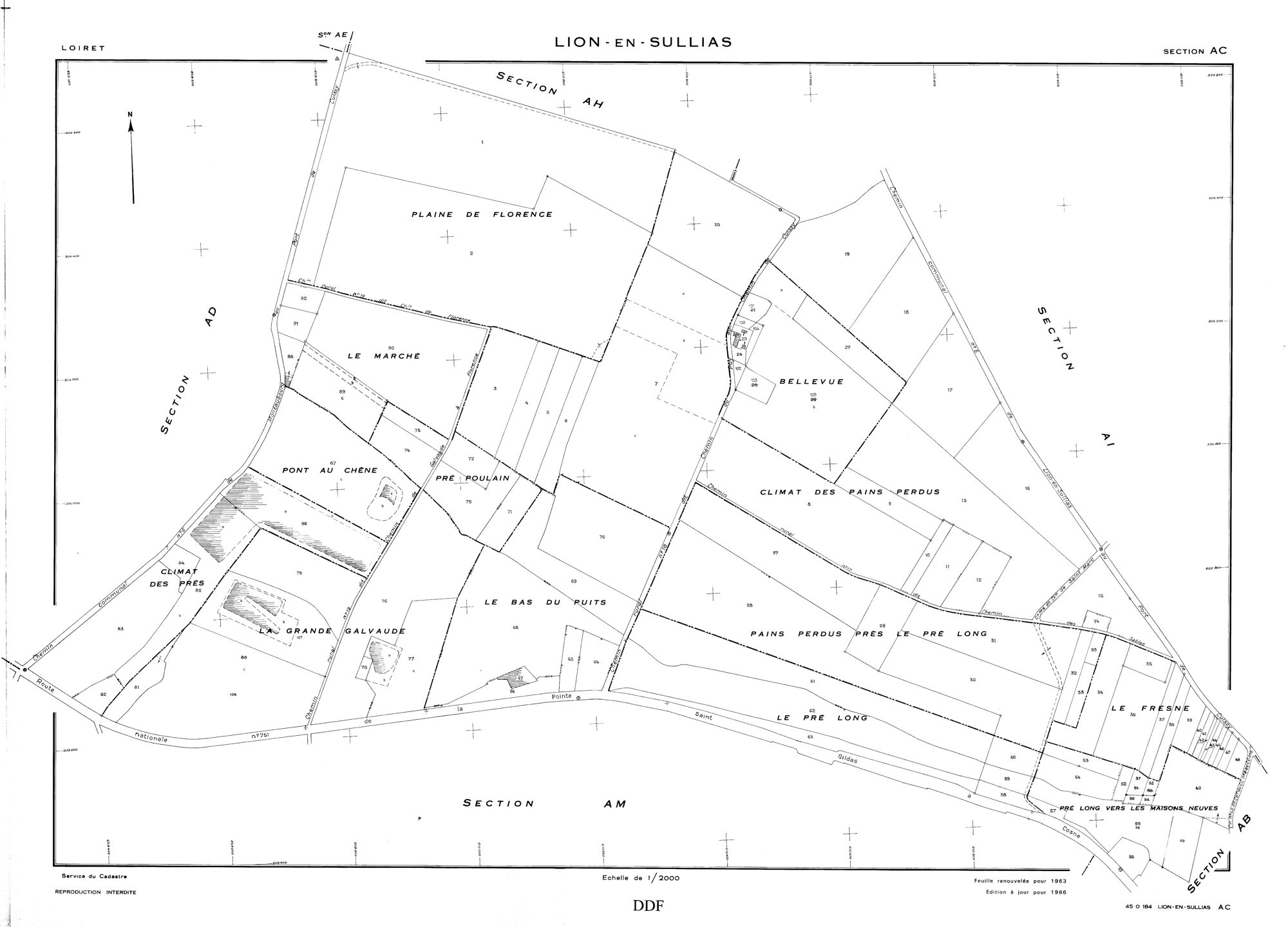 Lion-en-Sullias - Sections