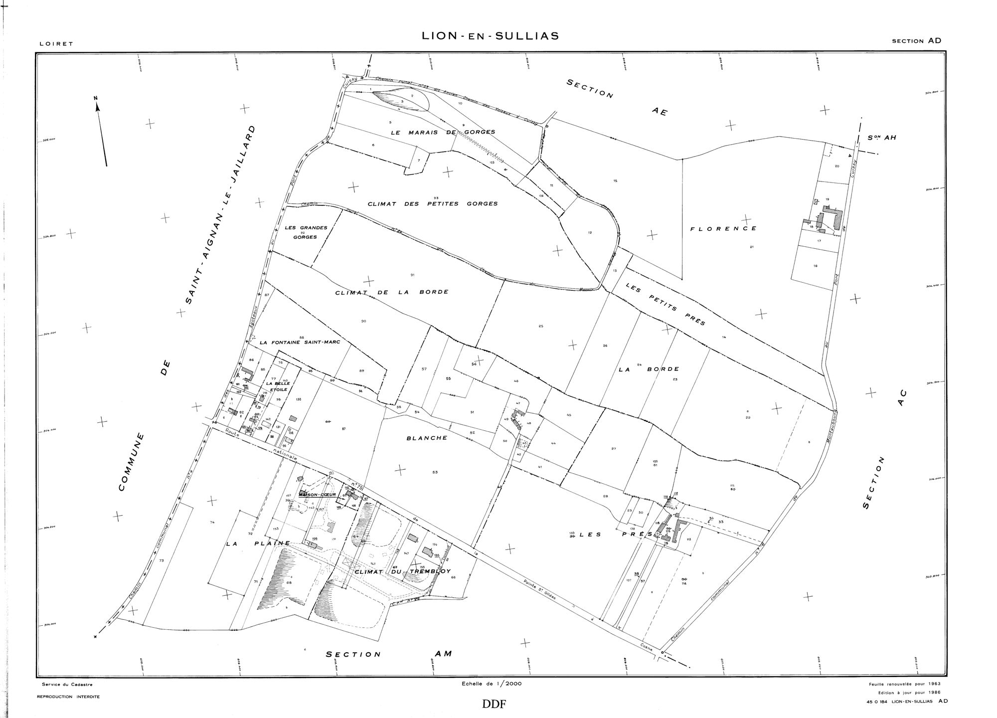 Lion-en-Sullias - Sections