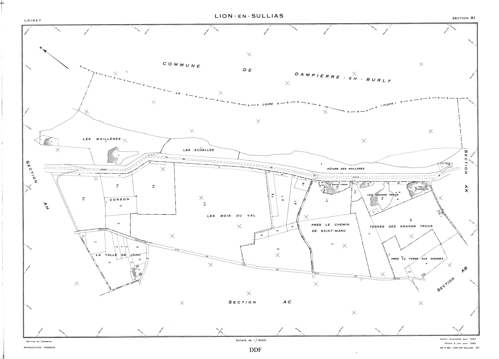 Lion-en-Sullias - Sections