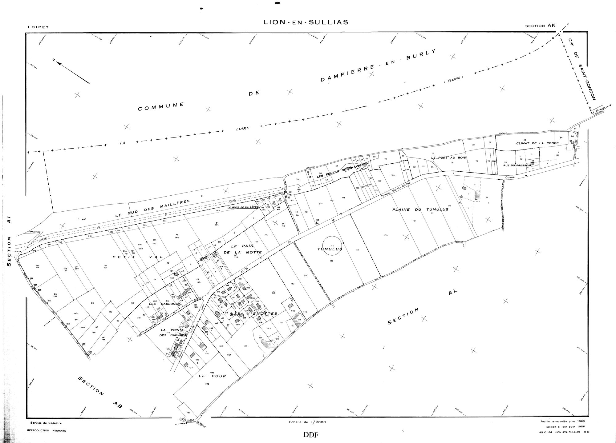 Lion-en-Sullias - Sections