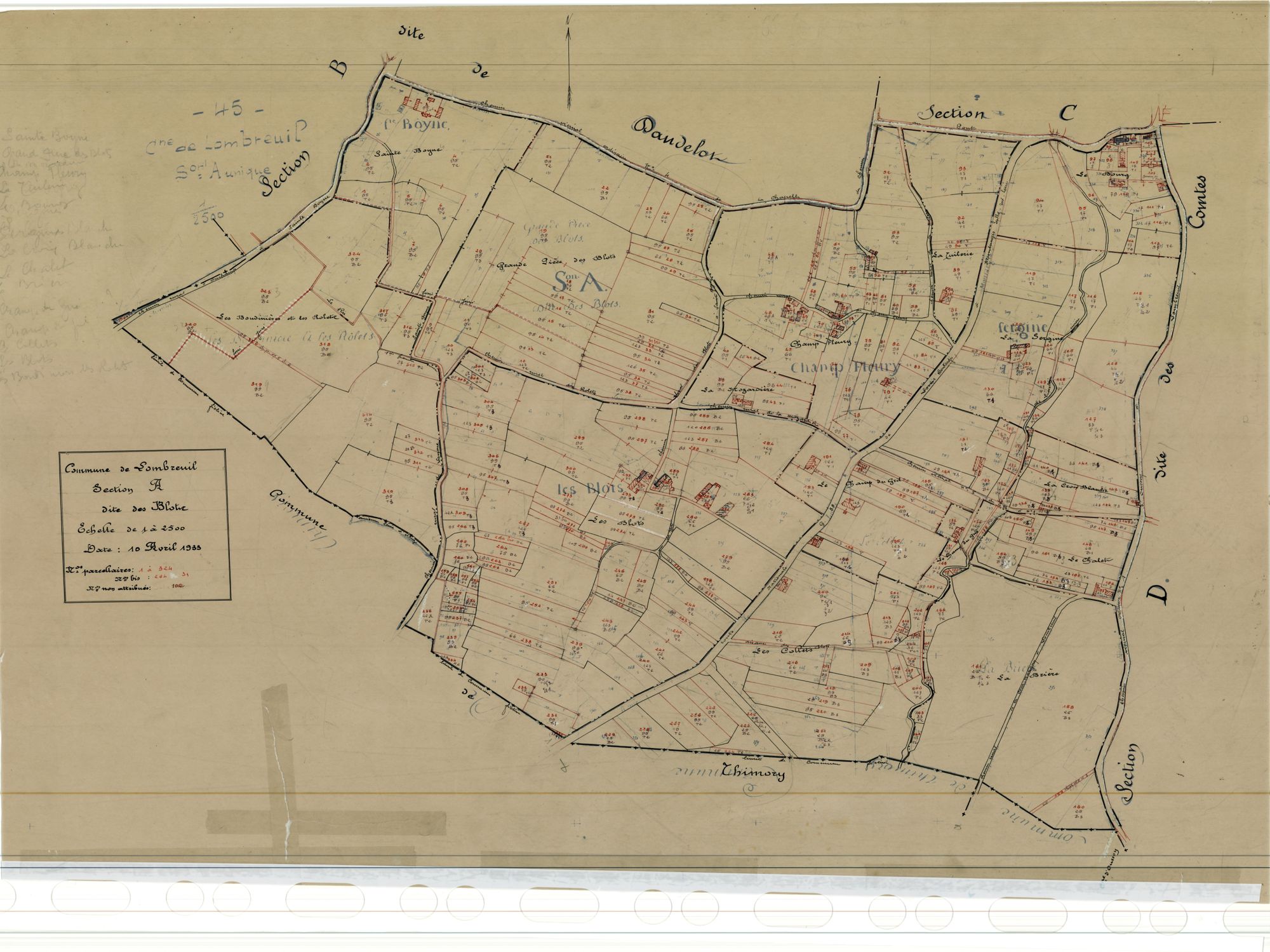 Lombreuil - Sections