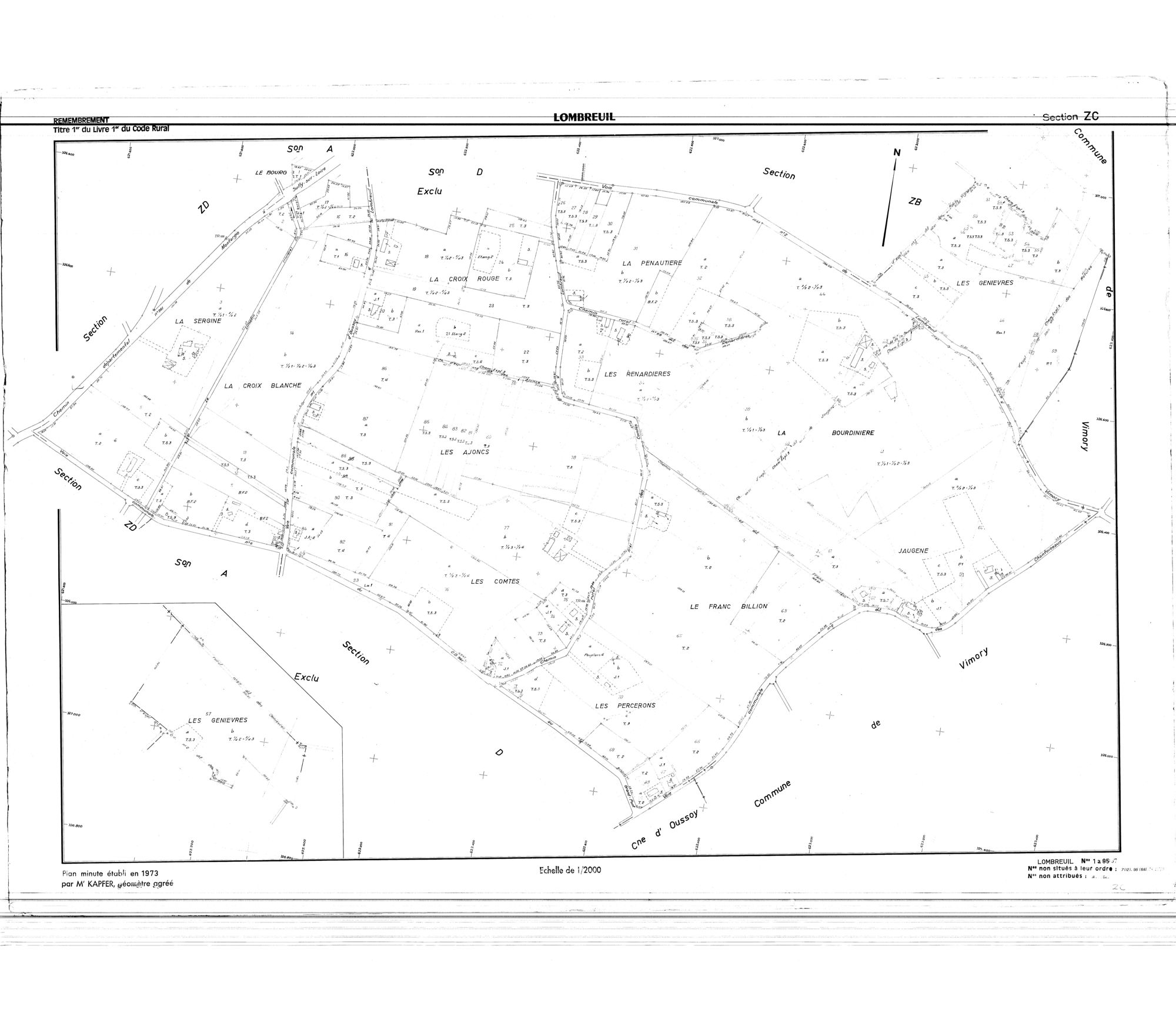 Lombreuil - Sections