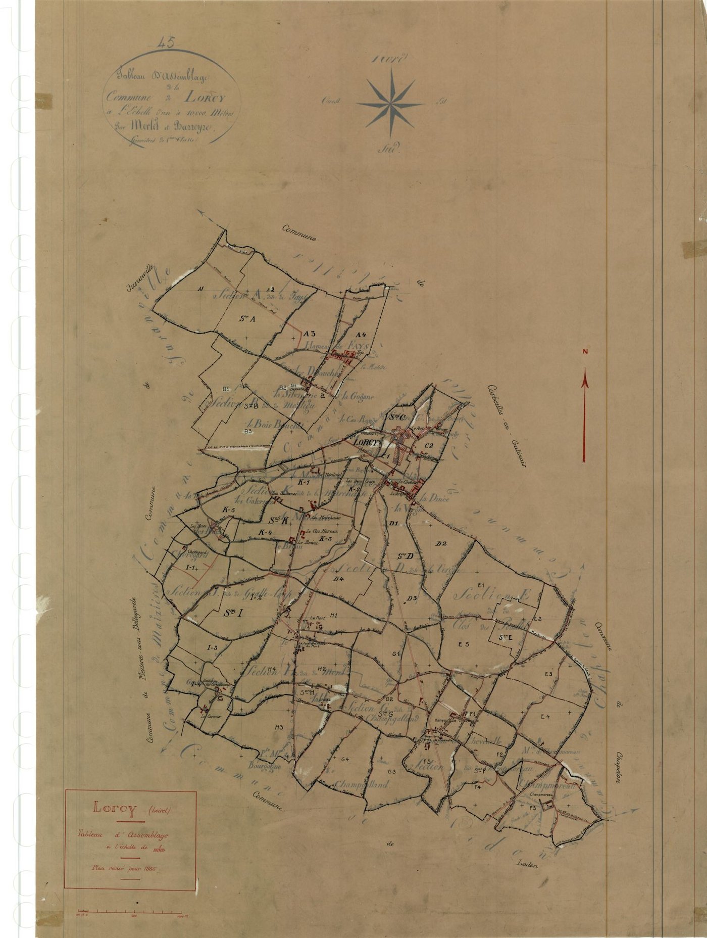 Lorcy - Tableau d'assemblage