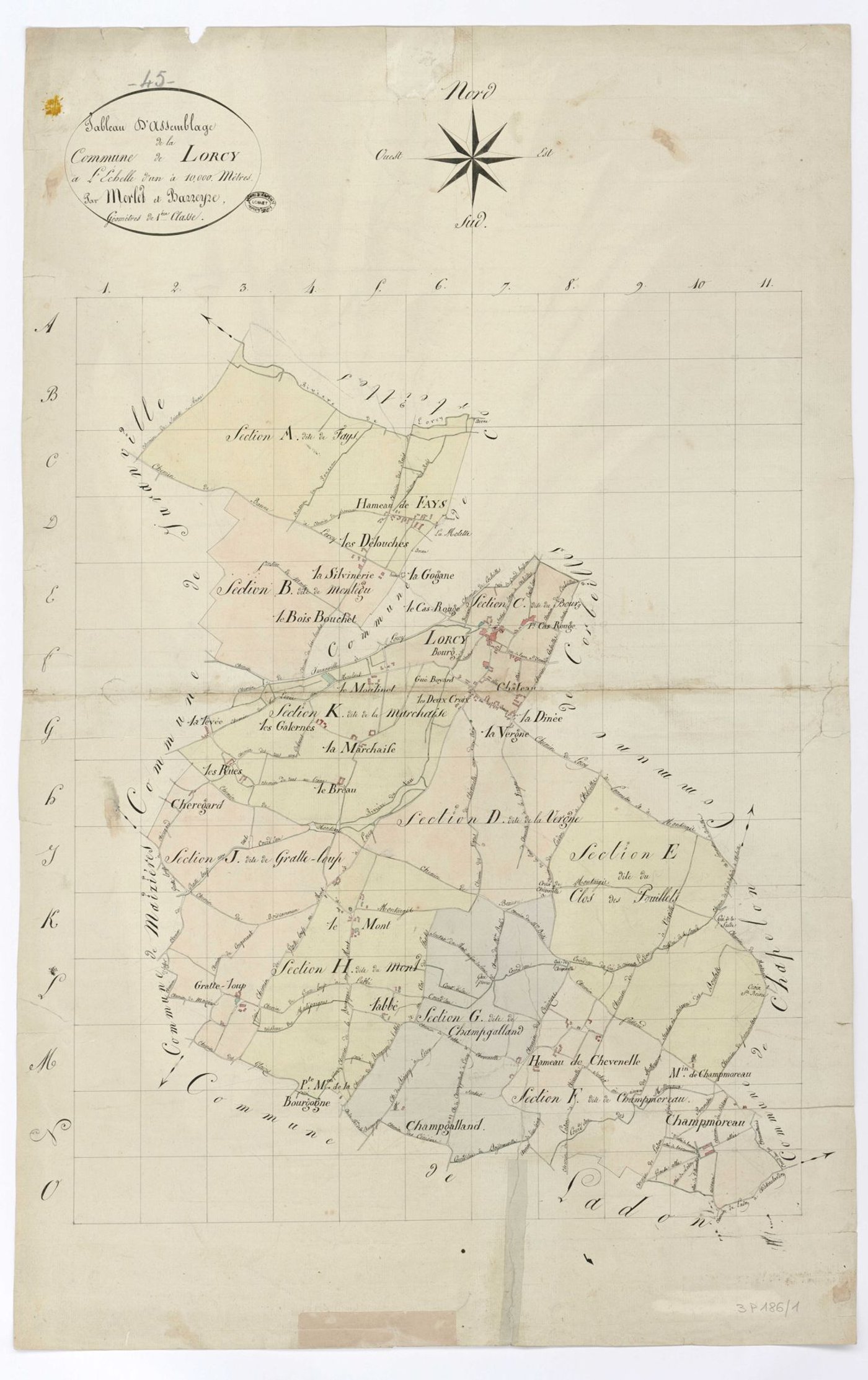 Lorcy - Tableau d'assemblage