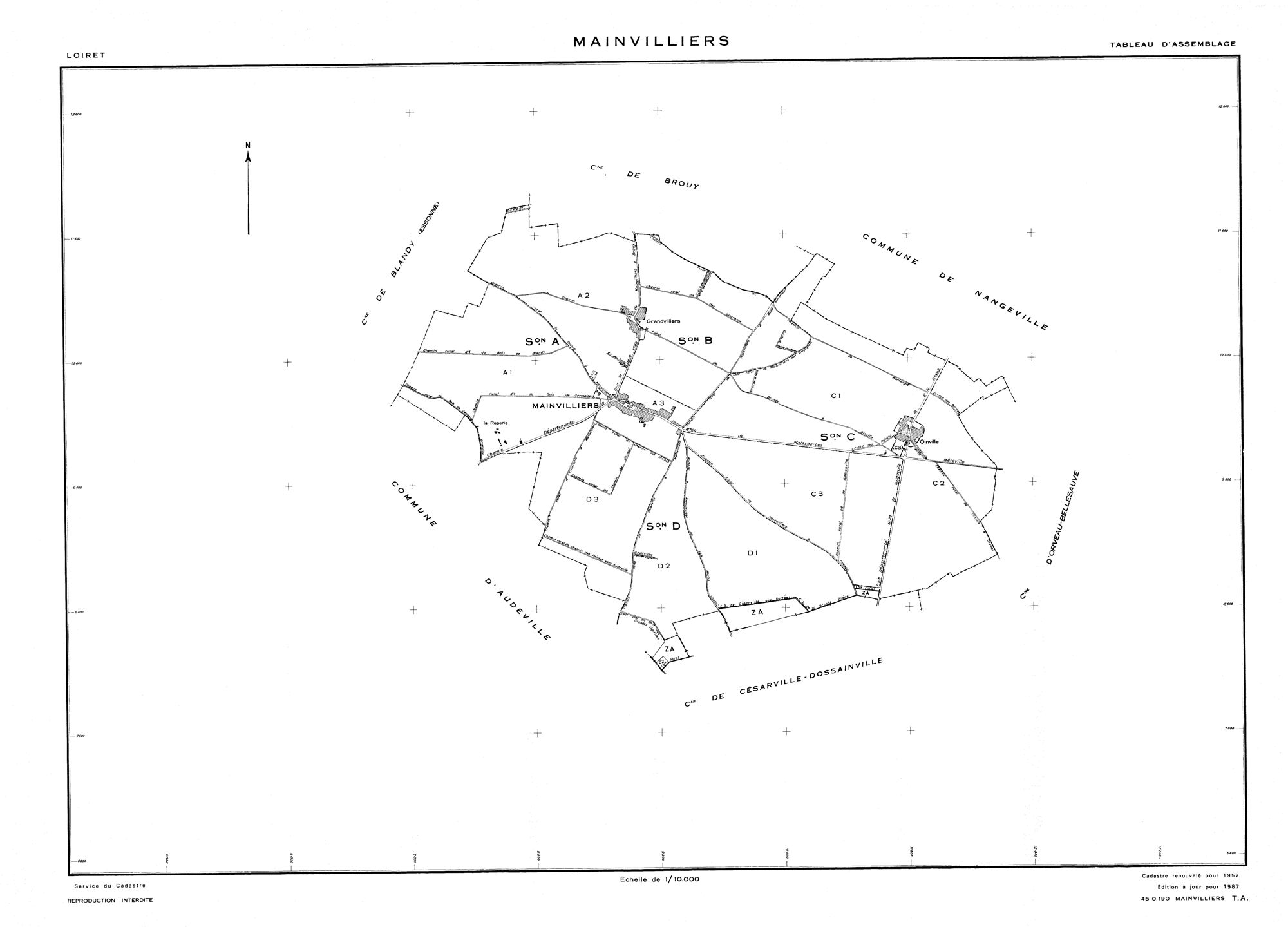 Mainvilliers - Tableau d'assemblage