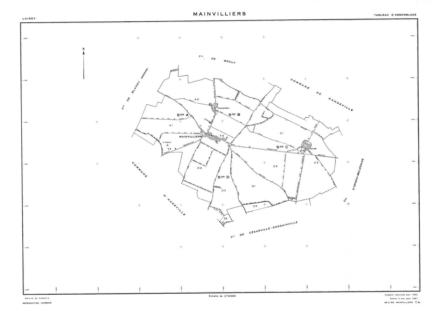 Mainvilliers - Tableau d'assemblage