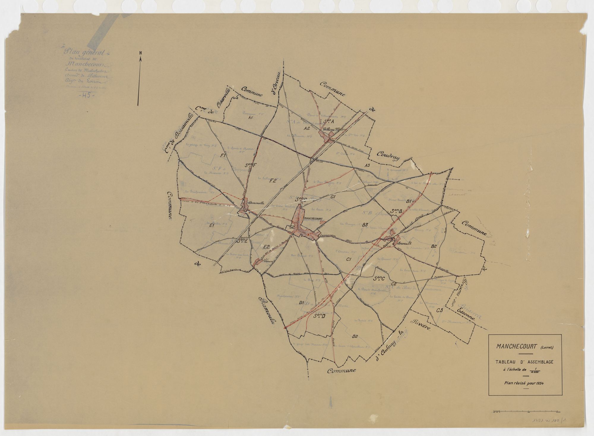 Manchecourt - Tableau d'assemblage