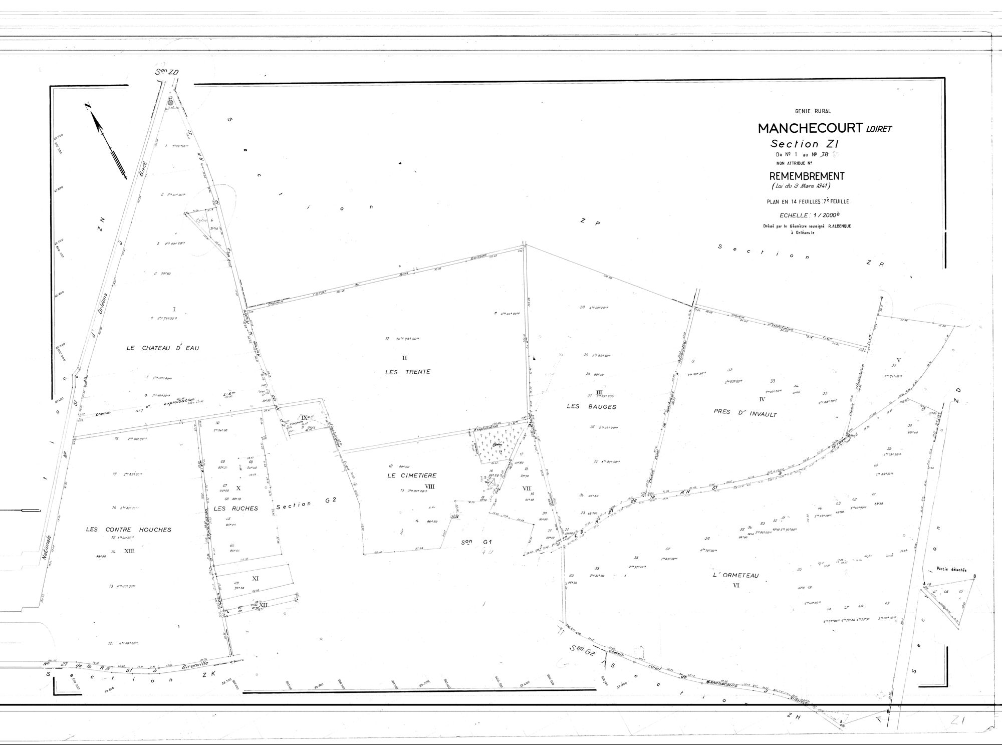 Manchecourt - Sections
