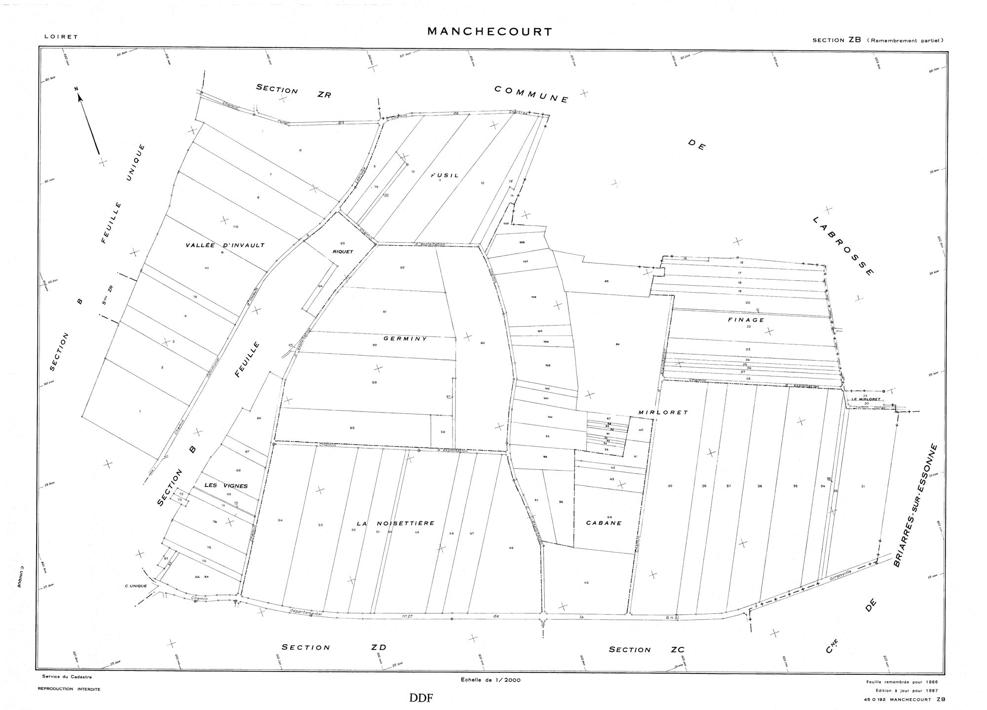 Manchecourt - Sections