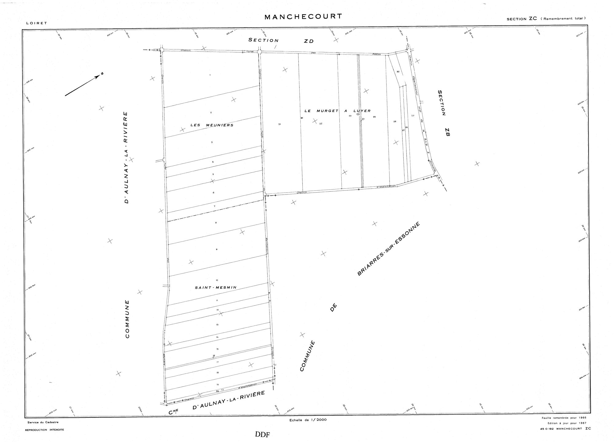 Manchecourt - Sections