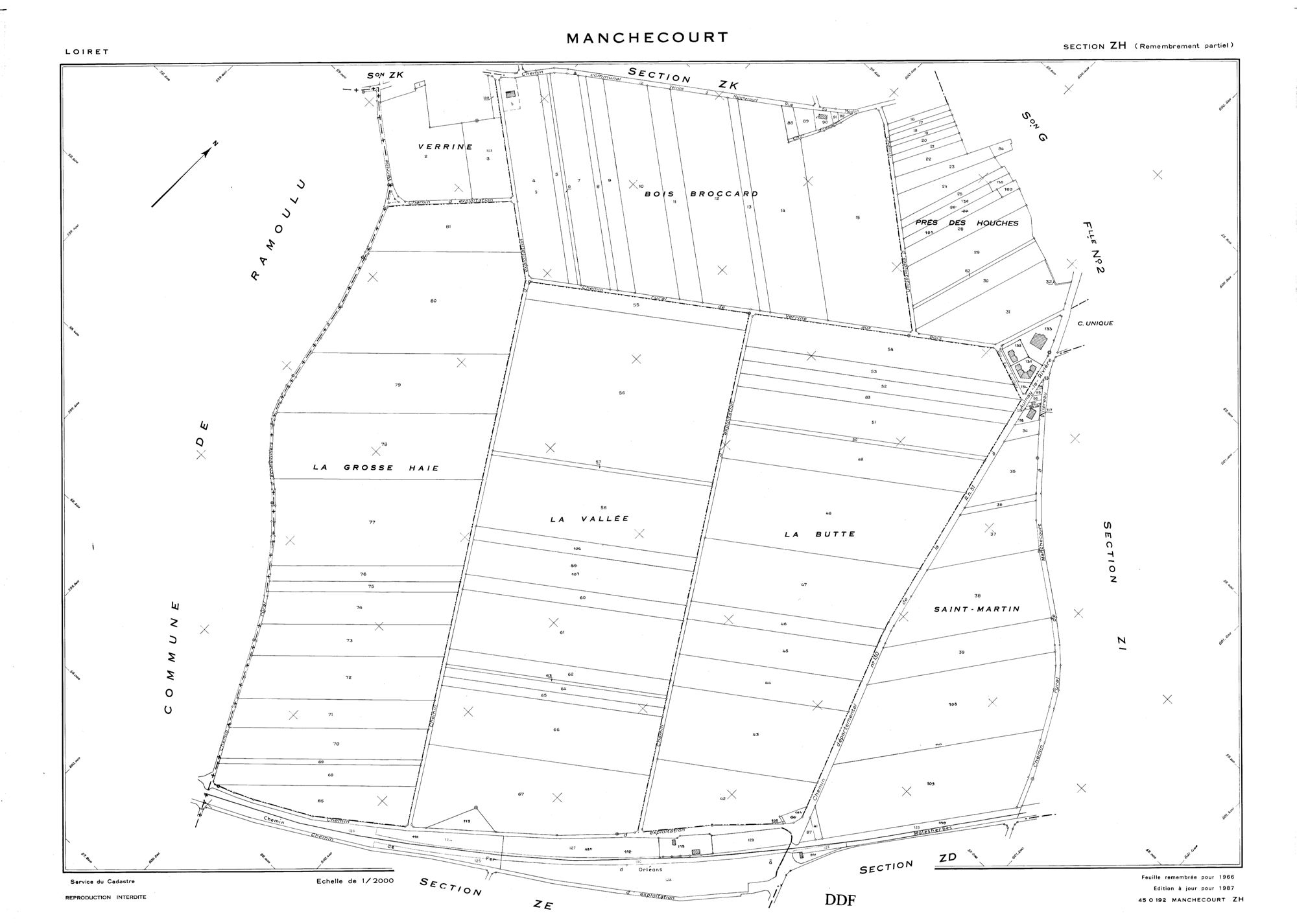 Manchecourt - Sections
