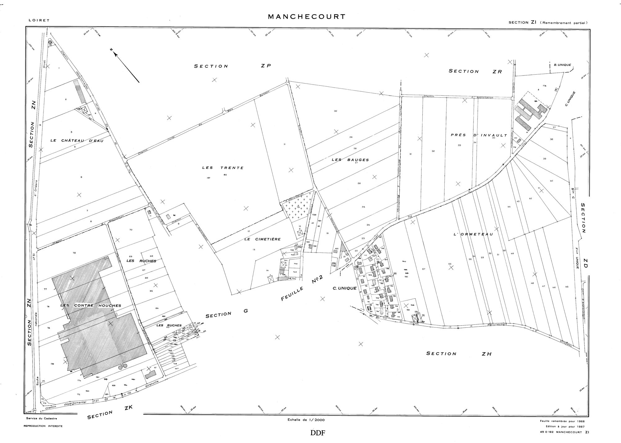 Manchecourt - Sections