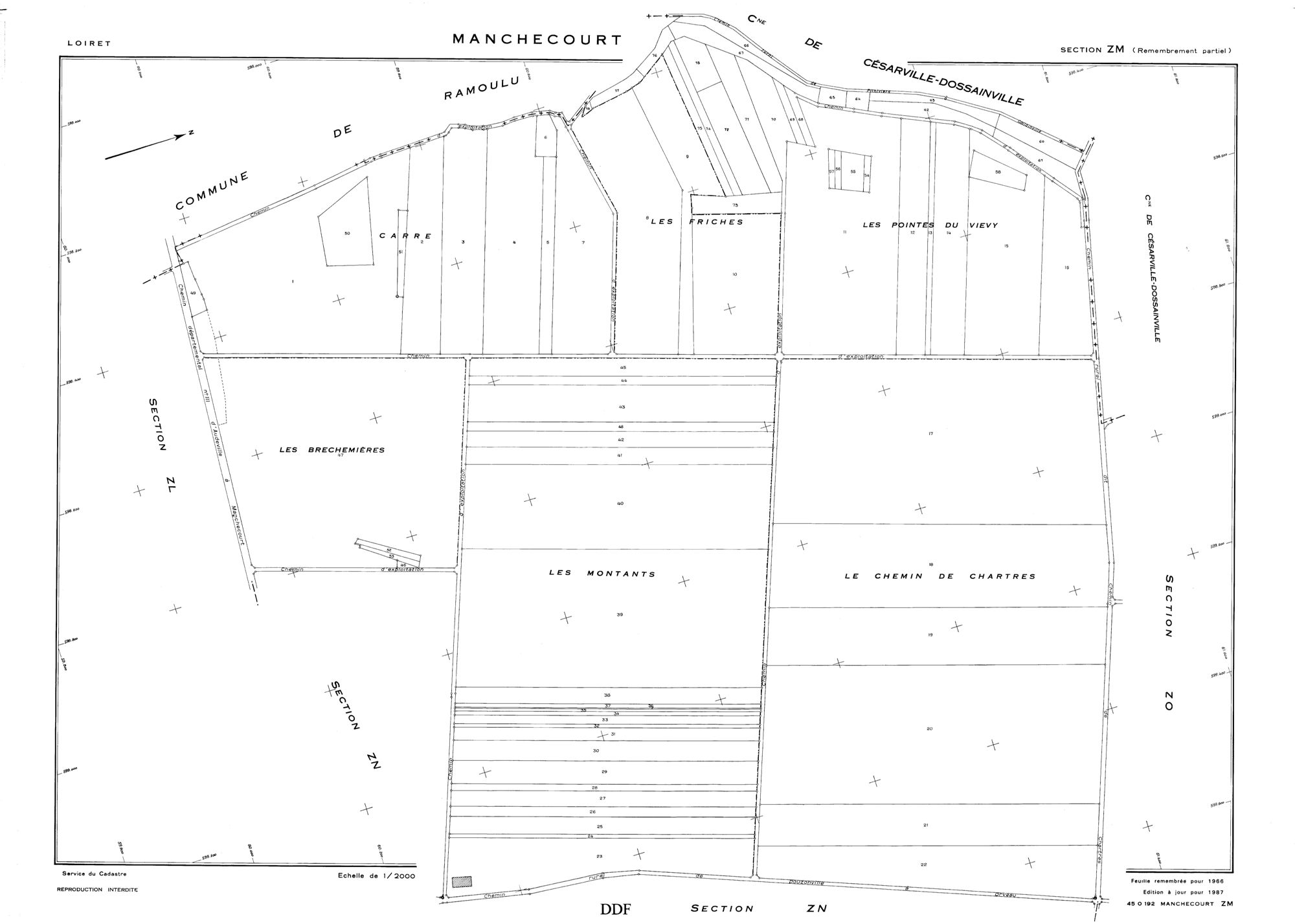 Manchecourt - Sections