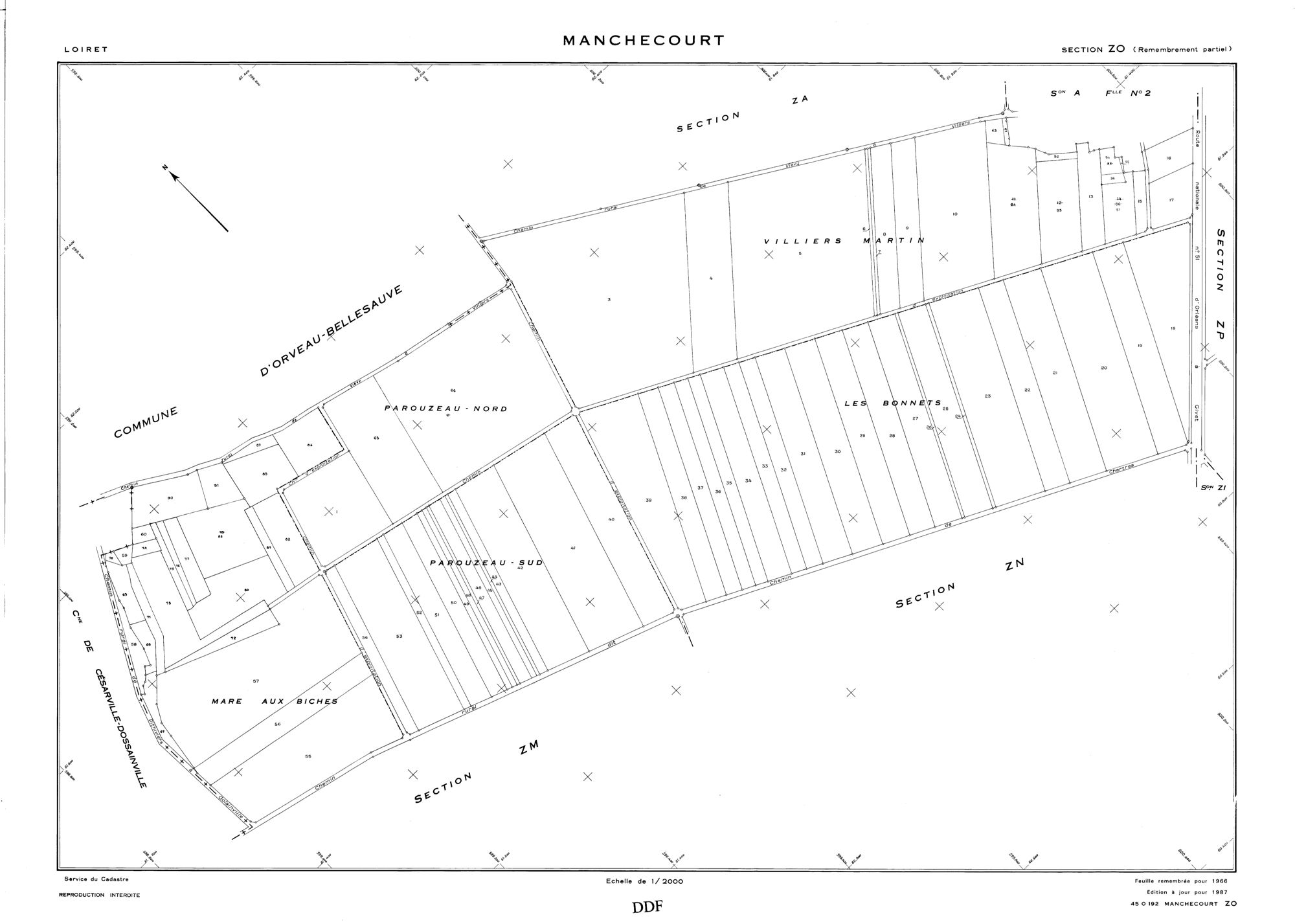Manchecourt - Sections