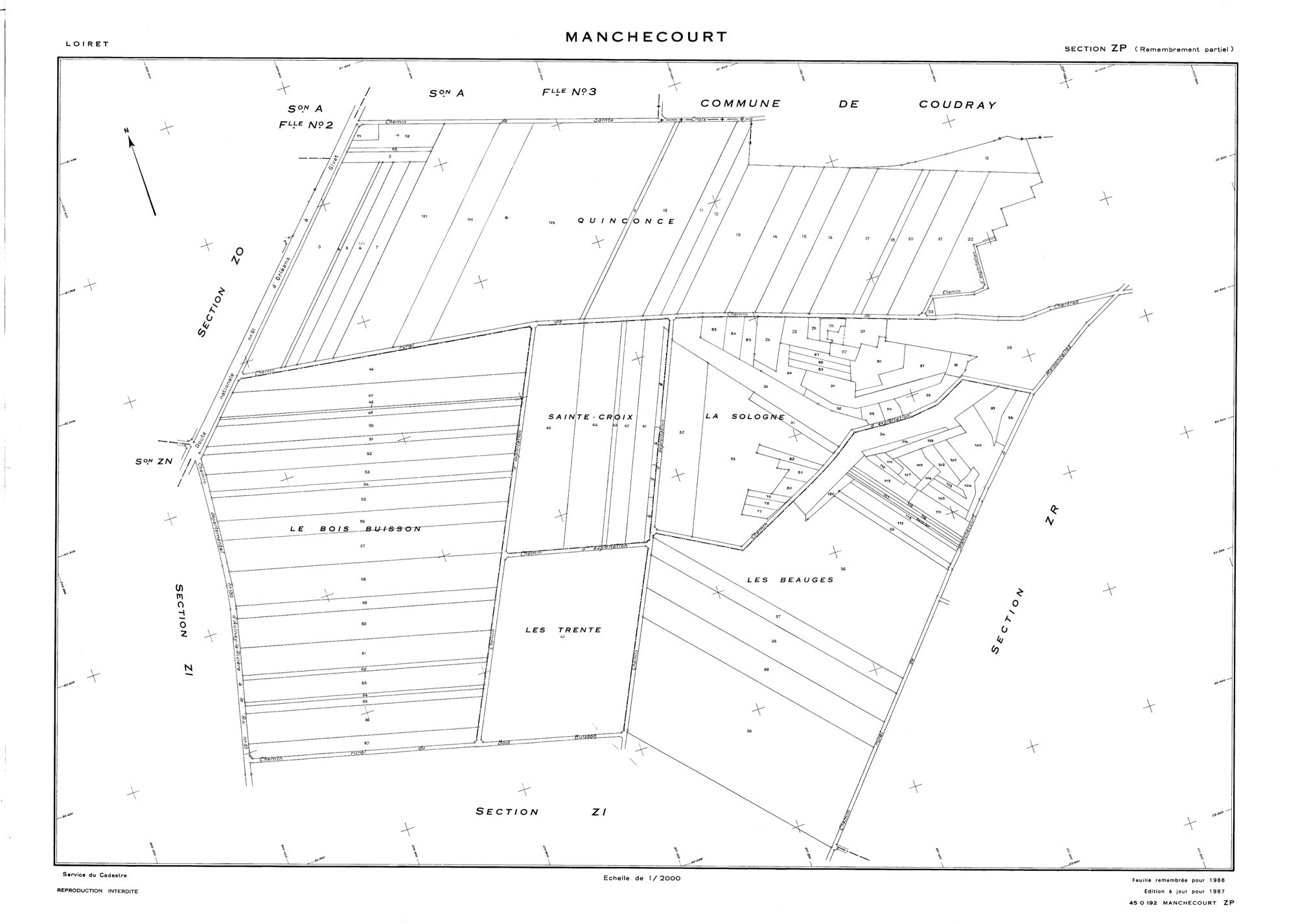 Manchecourt - Sections