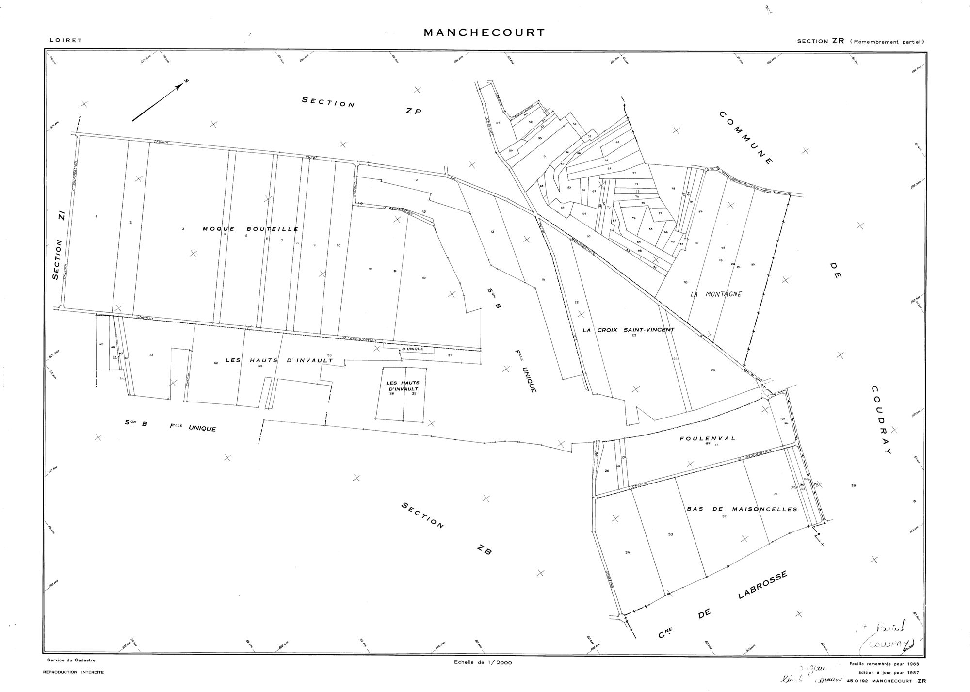 Manchecourt - Sections