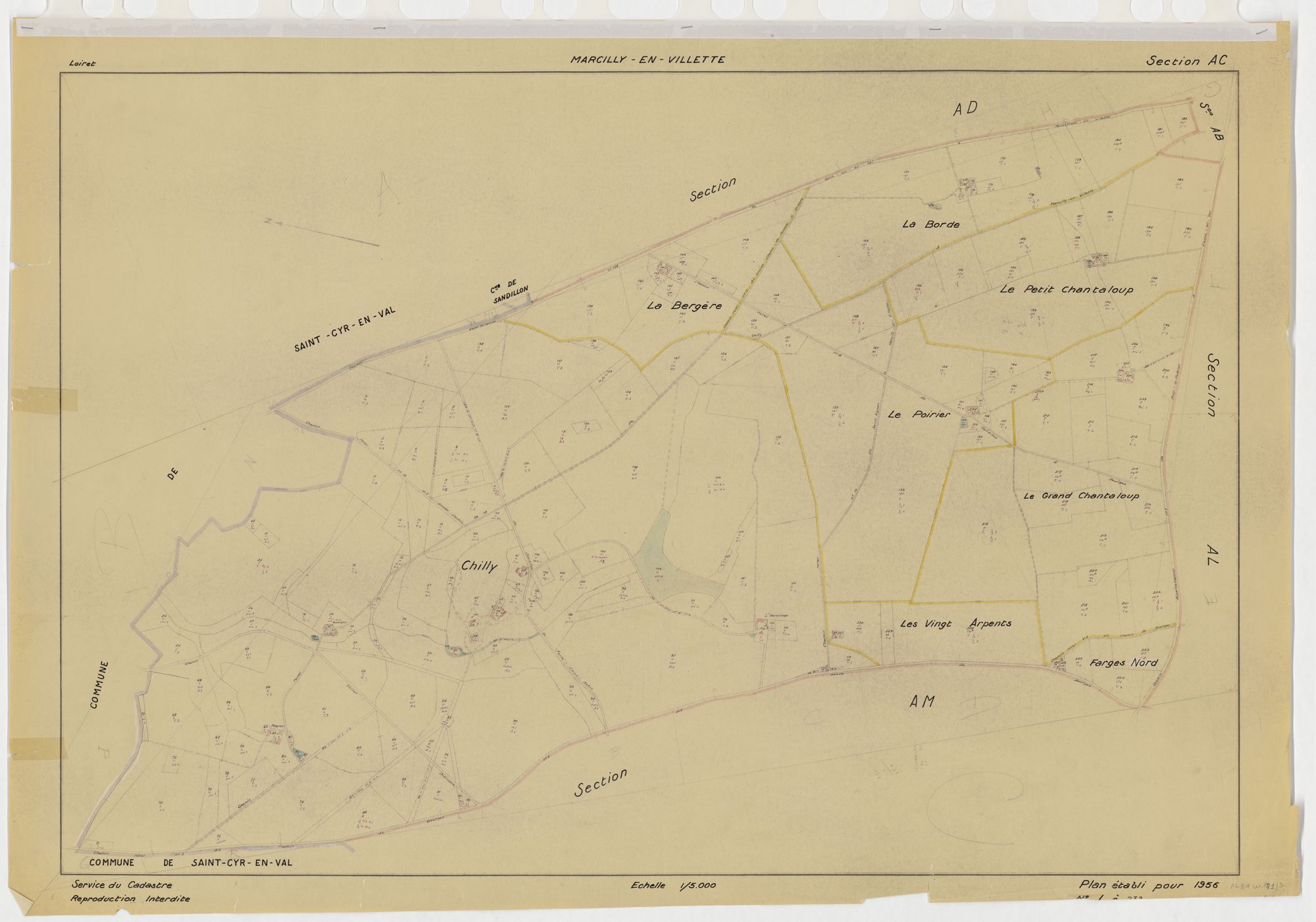 Marcilly-en-Villette - Sections