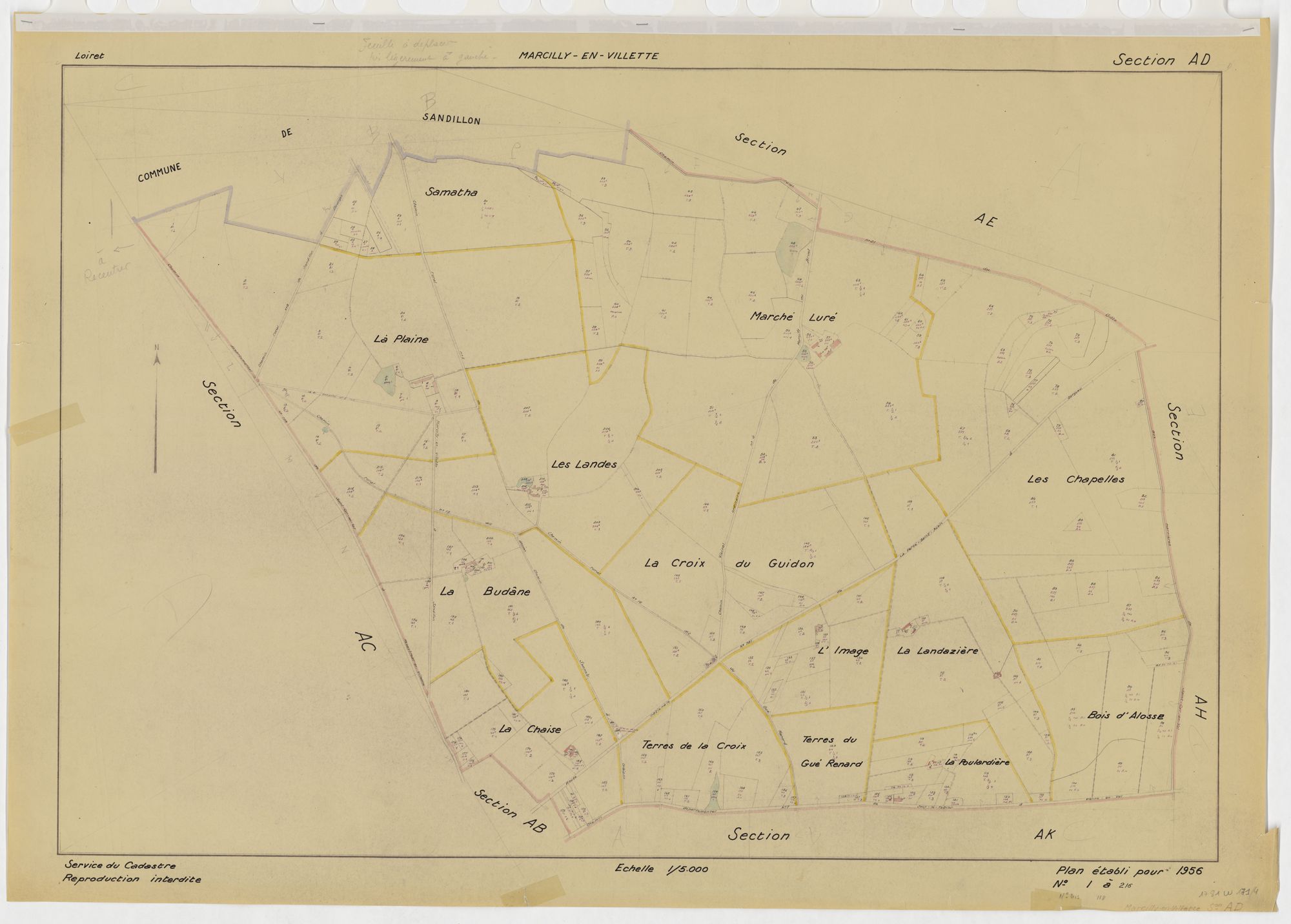 Marcilly-en-Villette - Sections