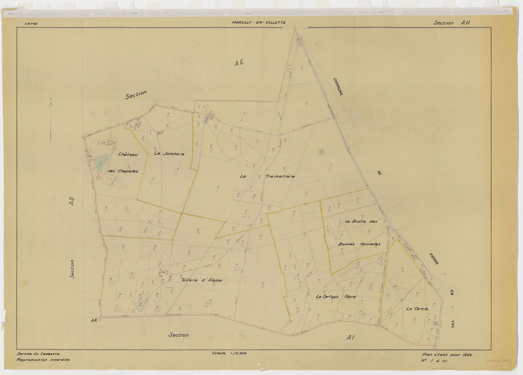 Marcilly-en-Villette - Sections