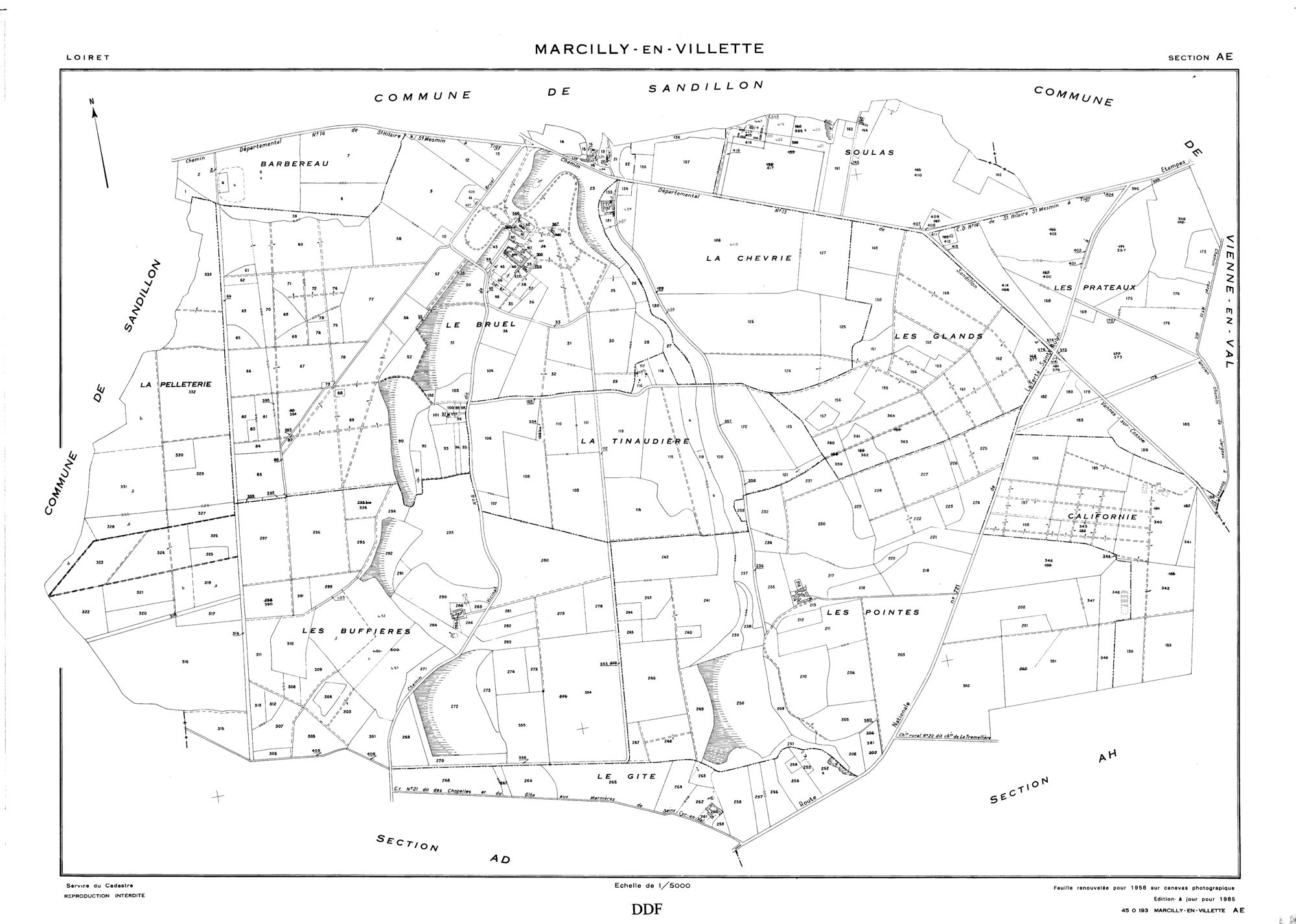 Marcilly-en-Villette - Sections
