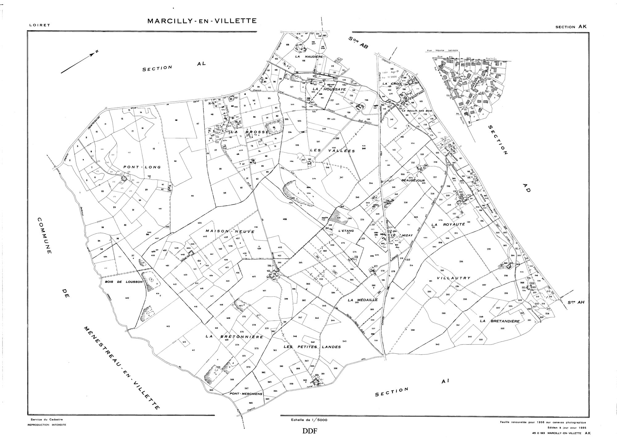 Marcilly-en-Villette - Sections