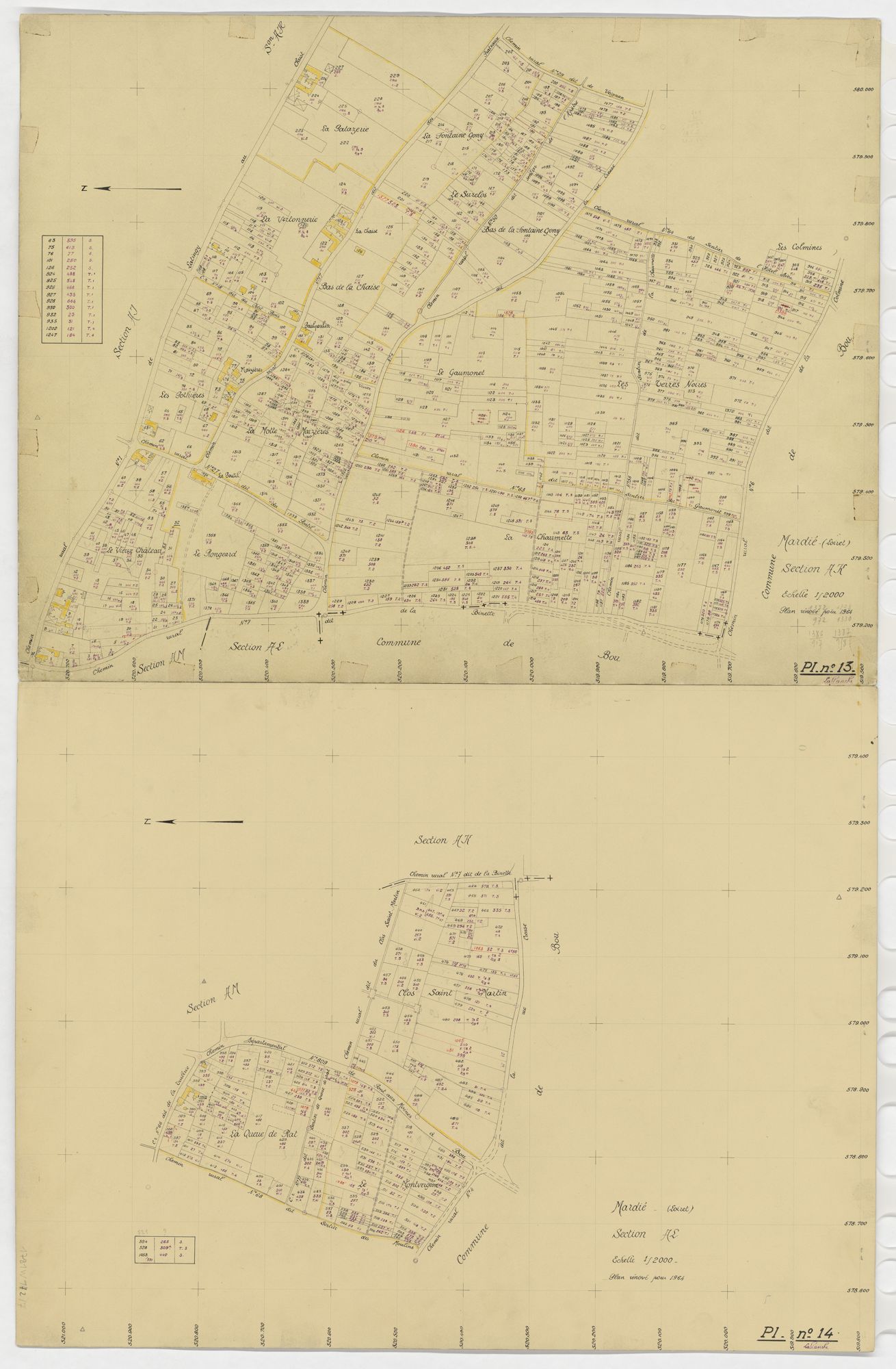 Mardié - Sections