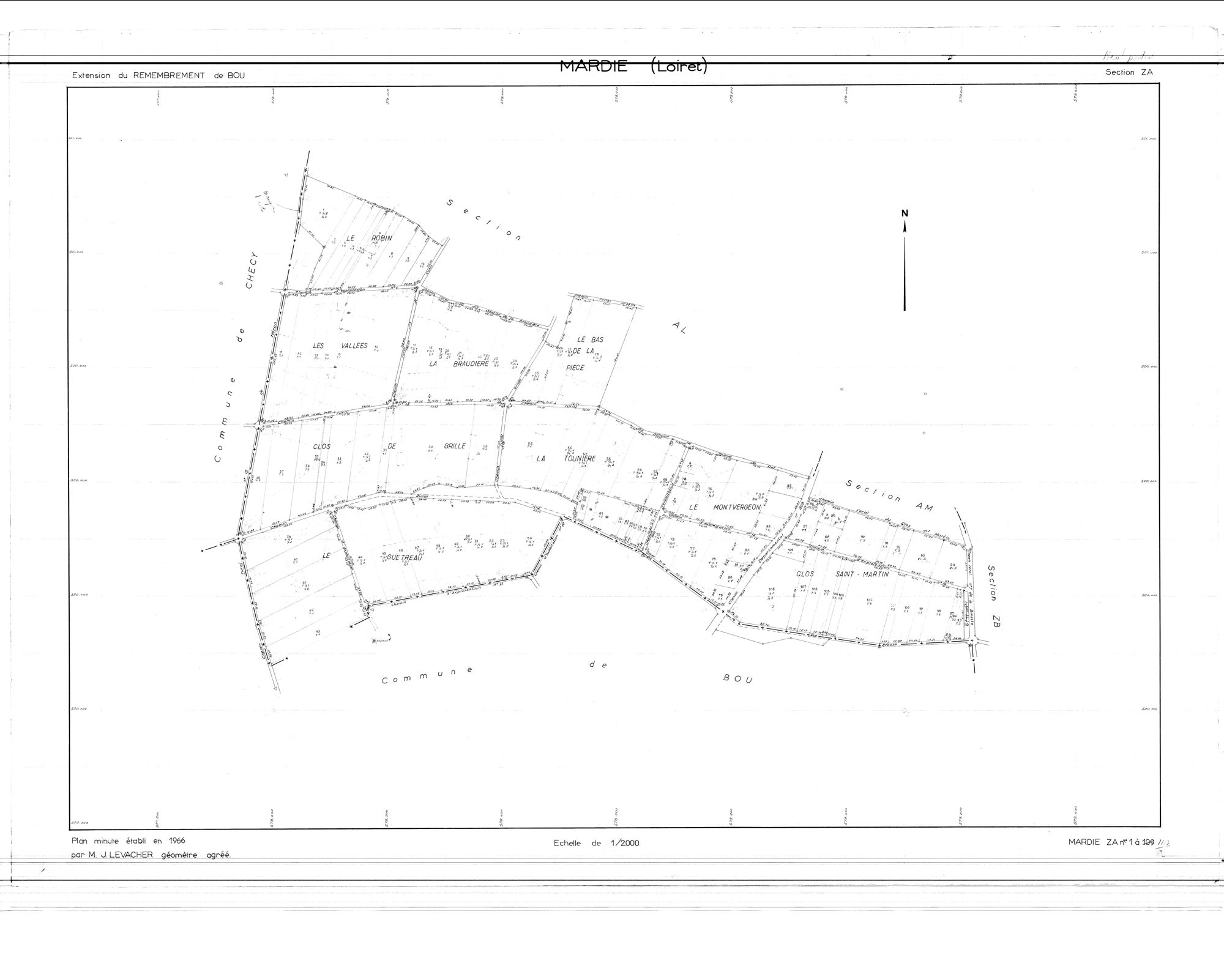 Mardié - Sections