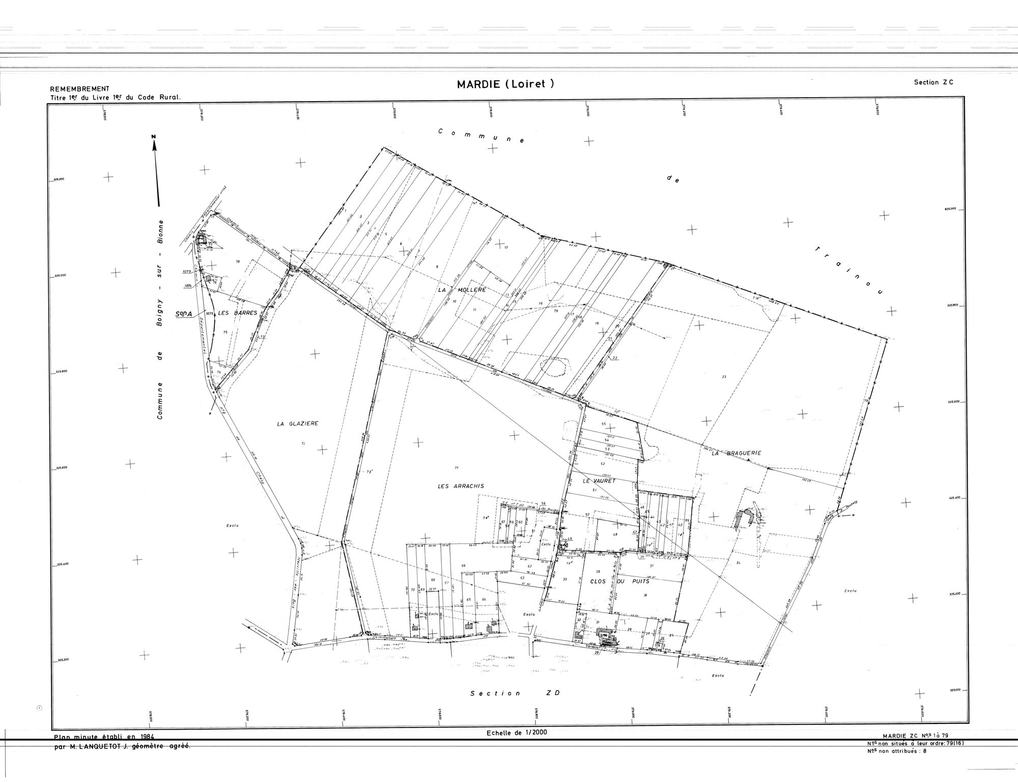 Mardié - Sections
