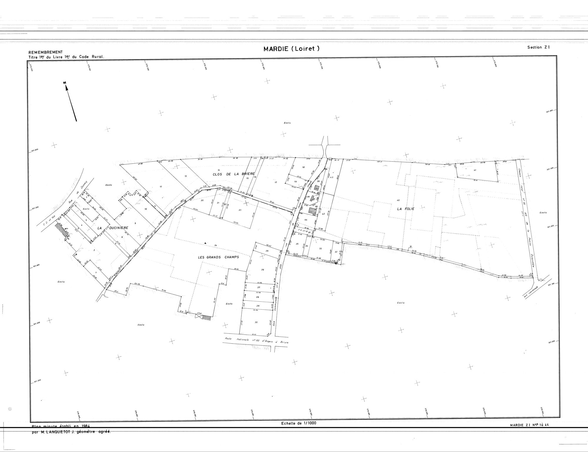 Mardié - Sections