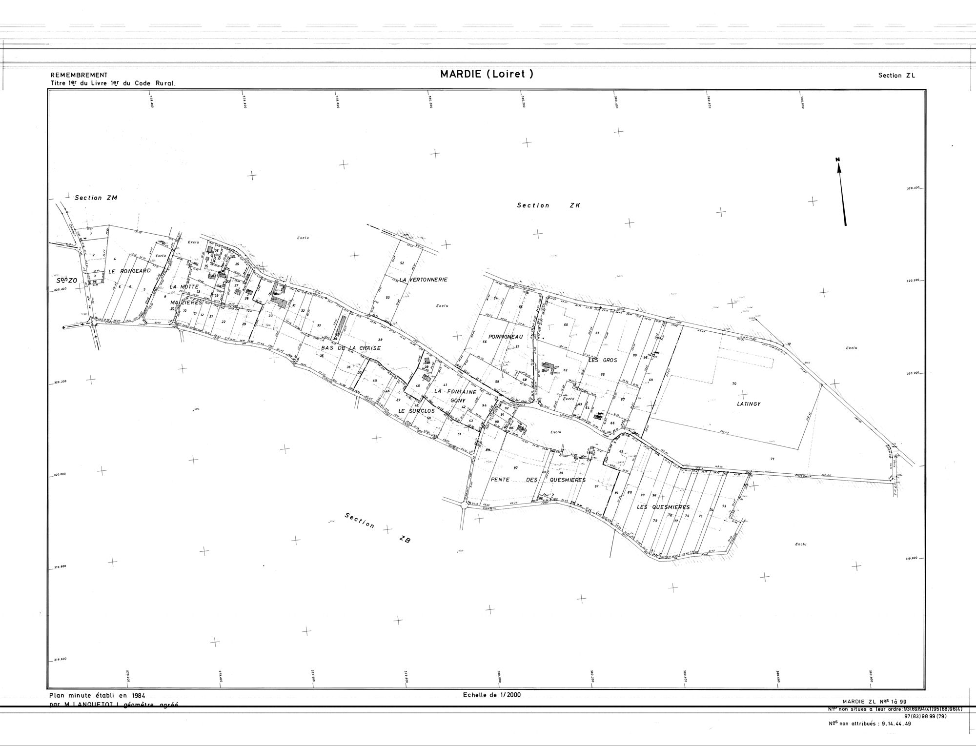 Mardié - Sections
