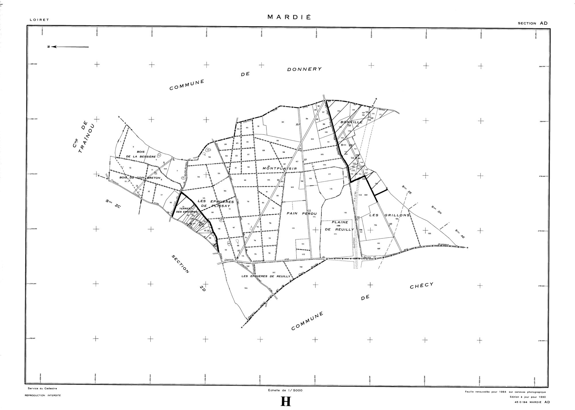 Mardié - Sections