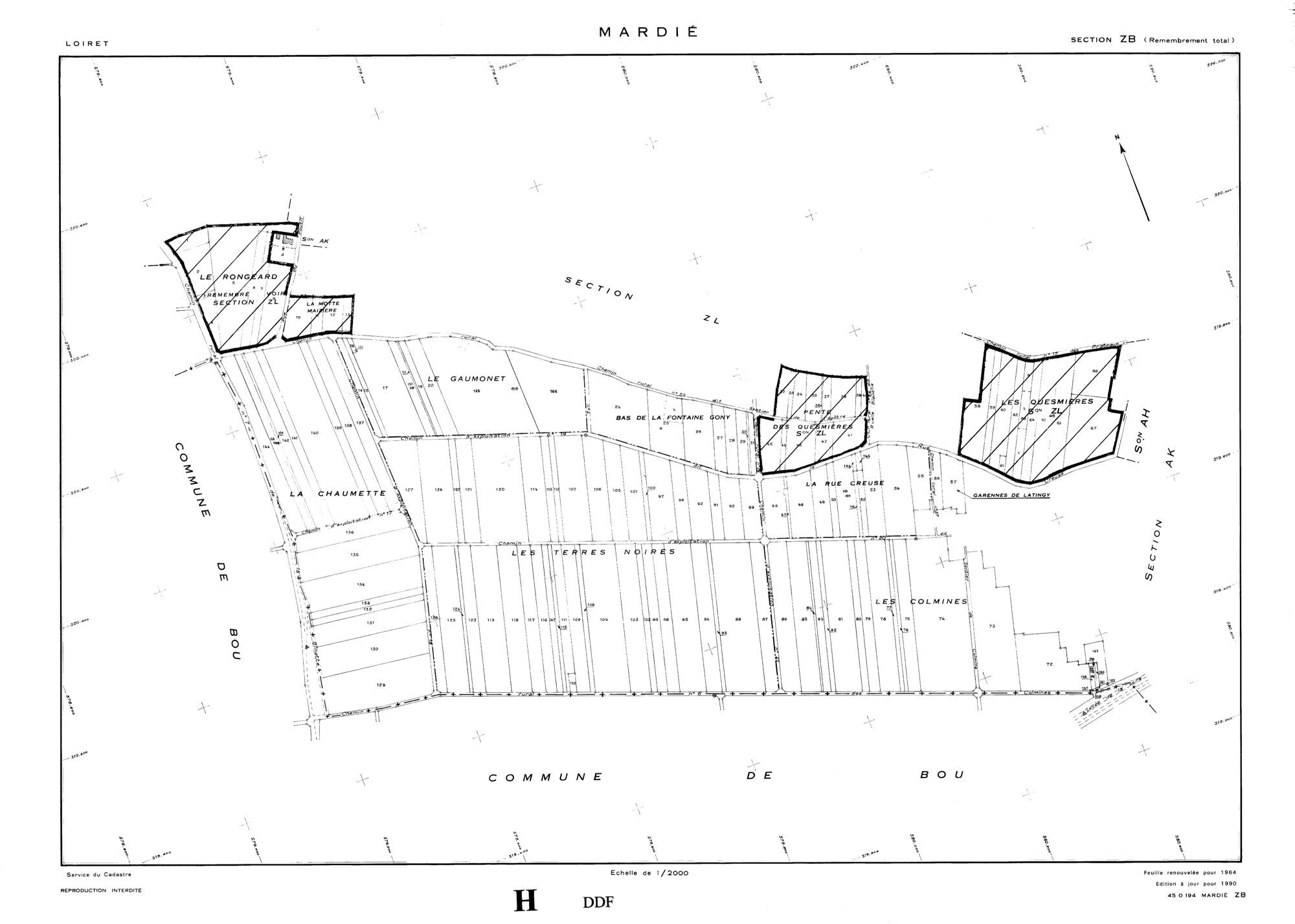 Mardié - Sections