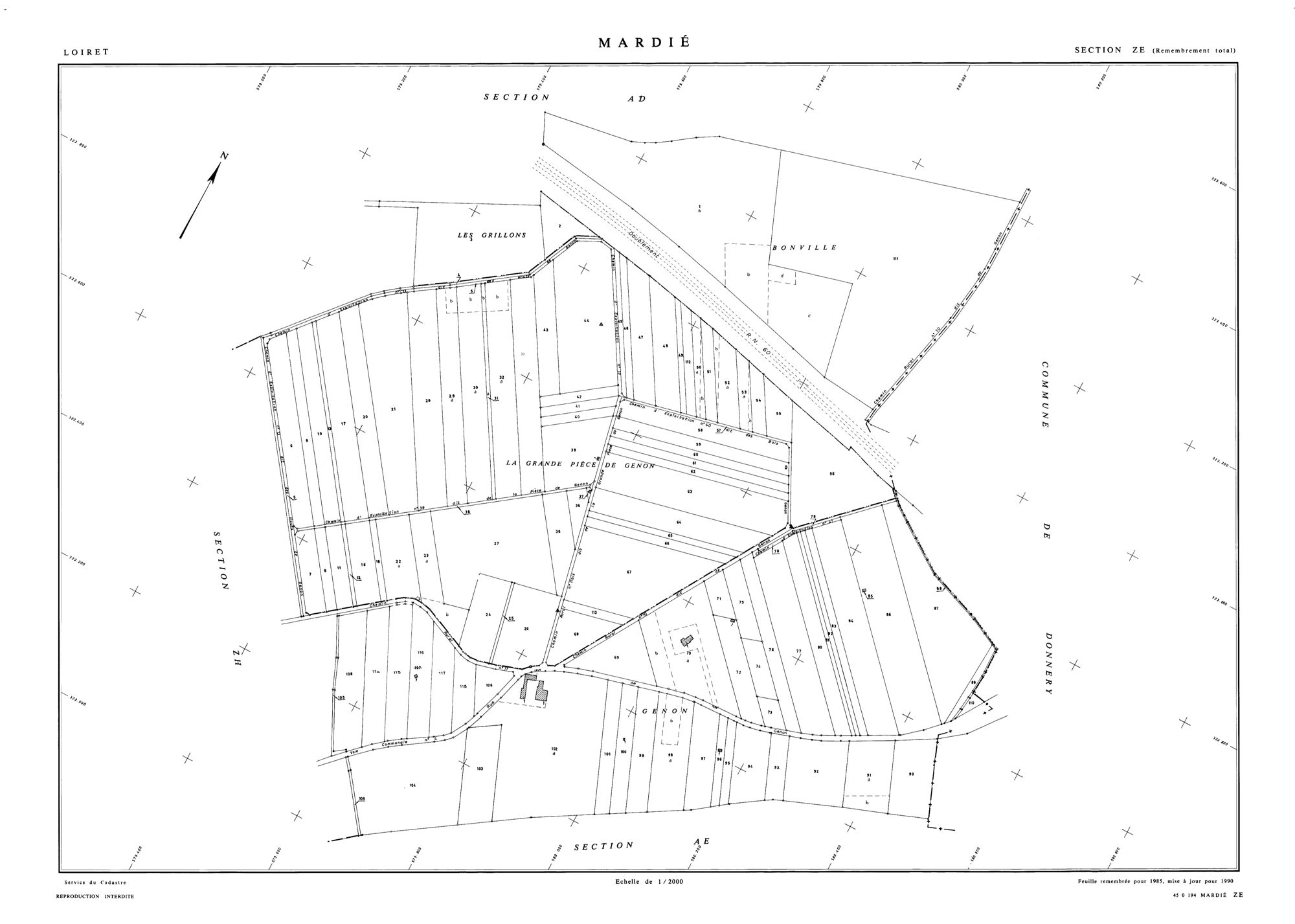 Mardié - Sections