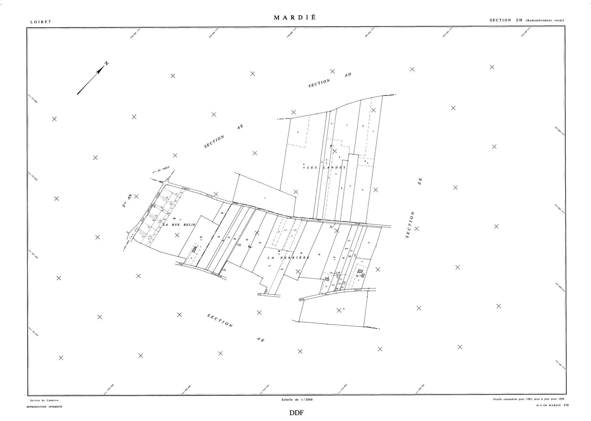 Mardié - Sections