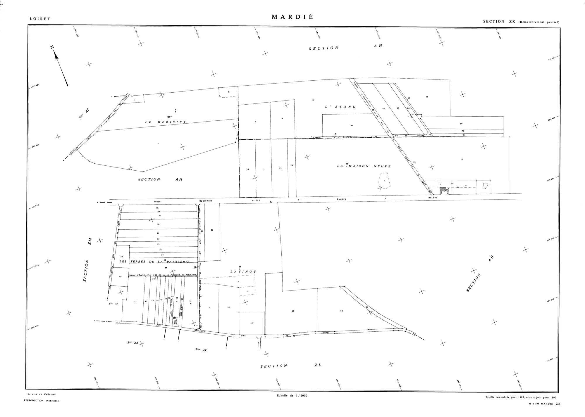 Mardié - Sections
